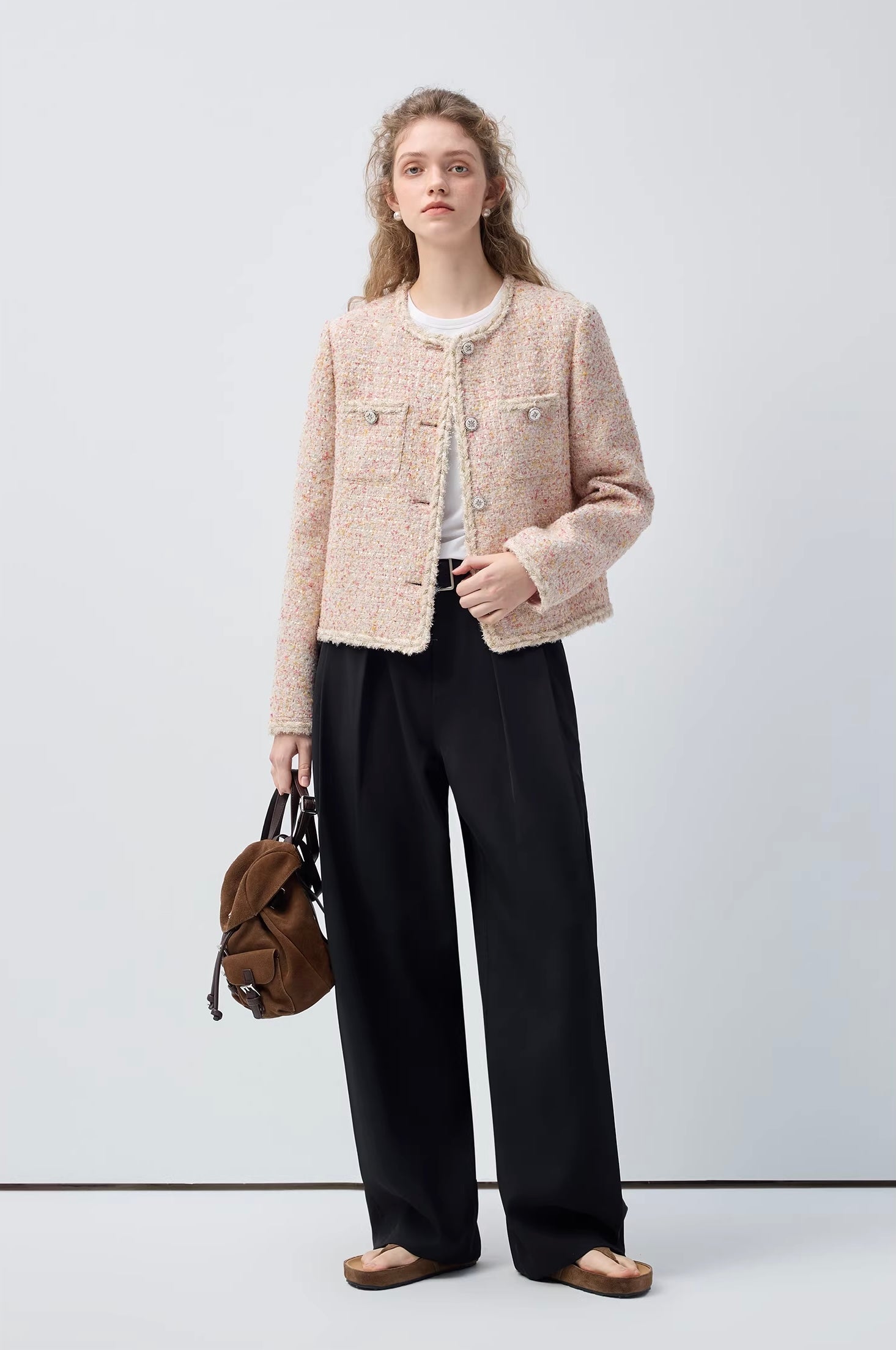 ケーブルフリルエレガントジャケット
C3380