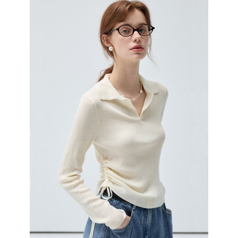 【即納】ドローストリングニットC1940