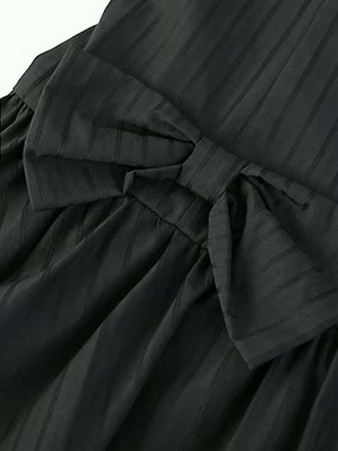 リボンデザインバルーンミニワンピースC2839