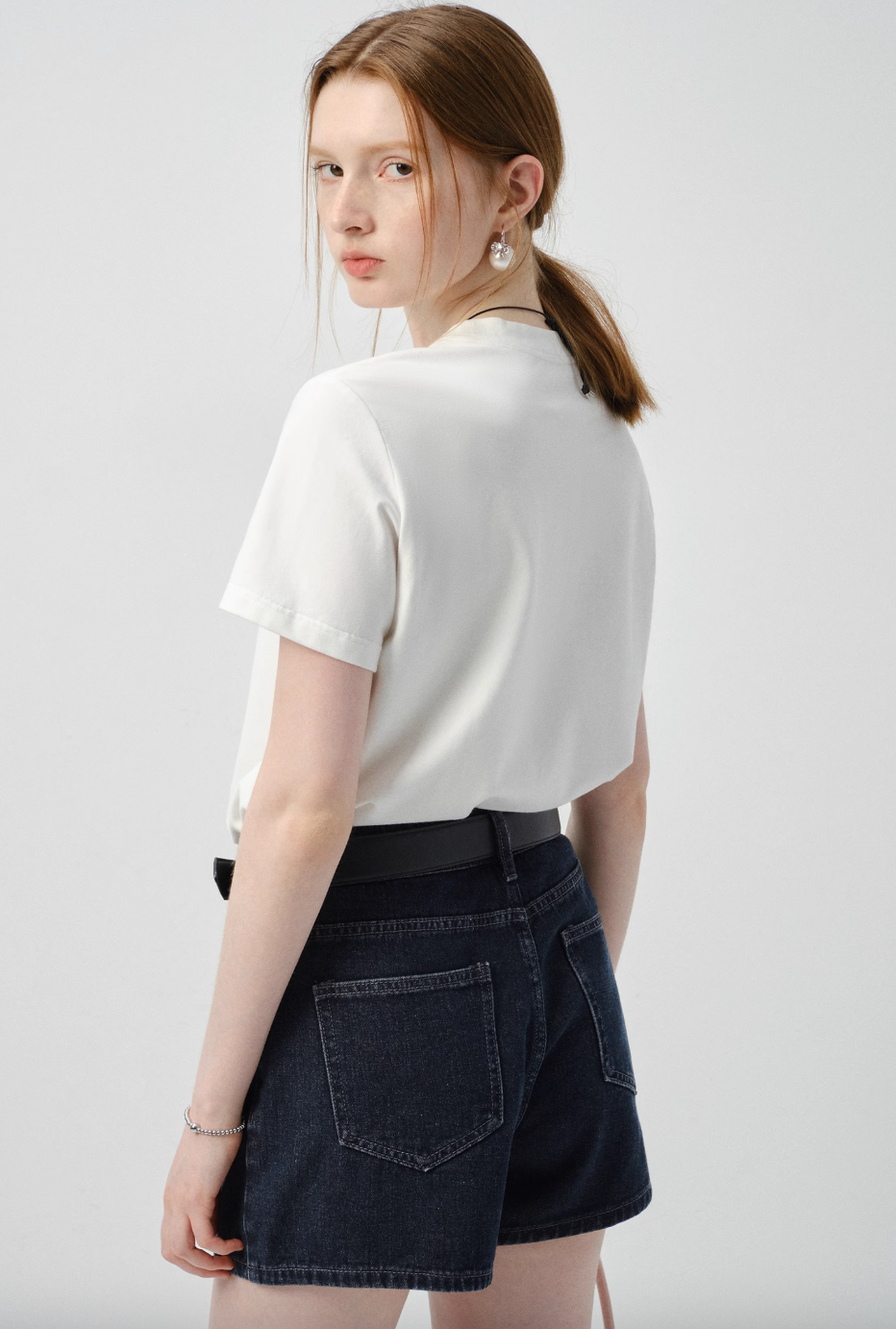 ハート刺繍Tシャツ C2842