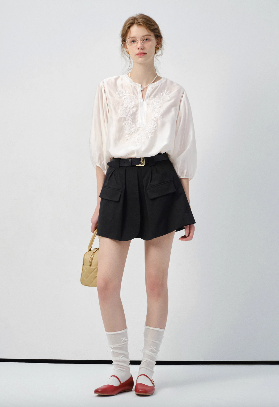 刺繍ブラウス C2846