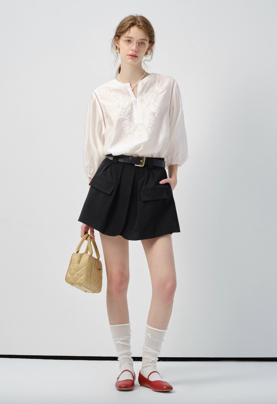 刺繍ブラウス C2846