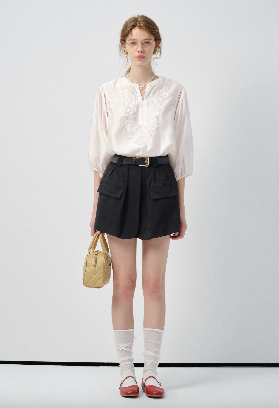 刺繍ブラウス C2846