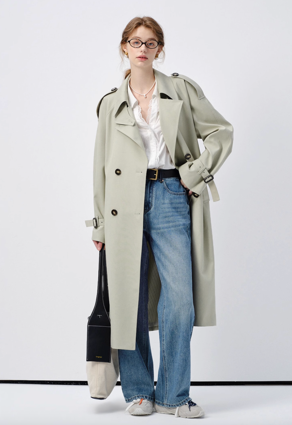 ハイウエストルーズフィットデニムパンツC2848