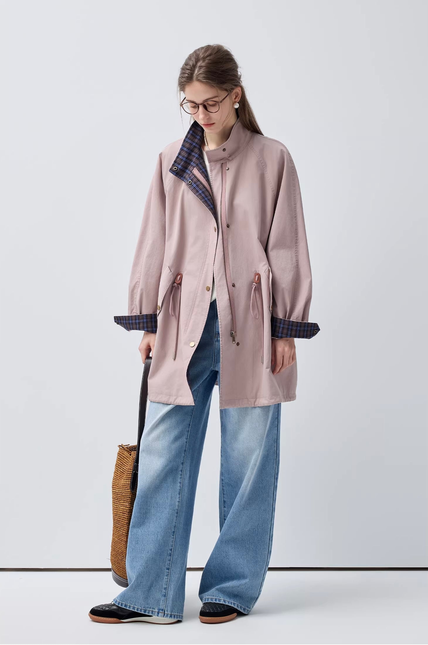 スタンドカラー ドローストリングジャケット
C3378