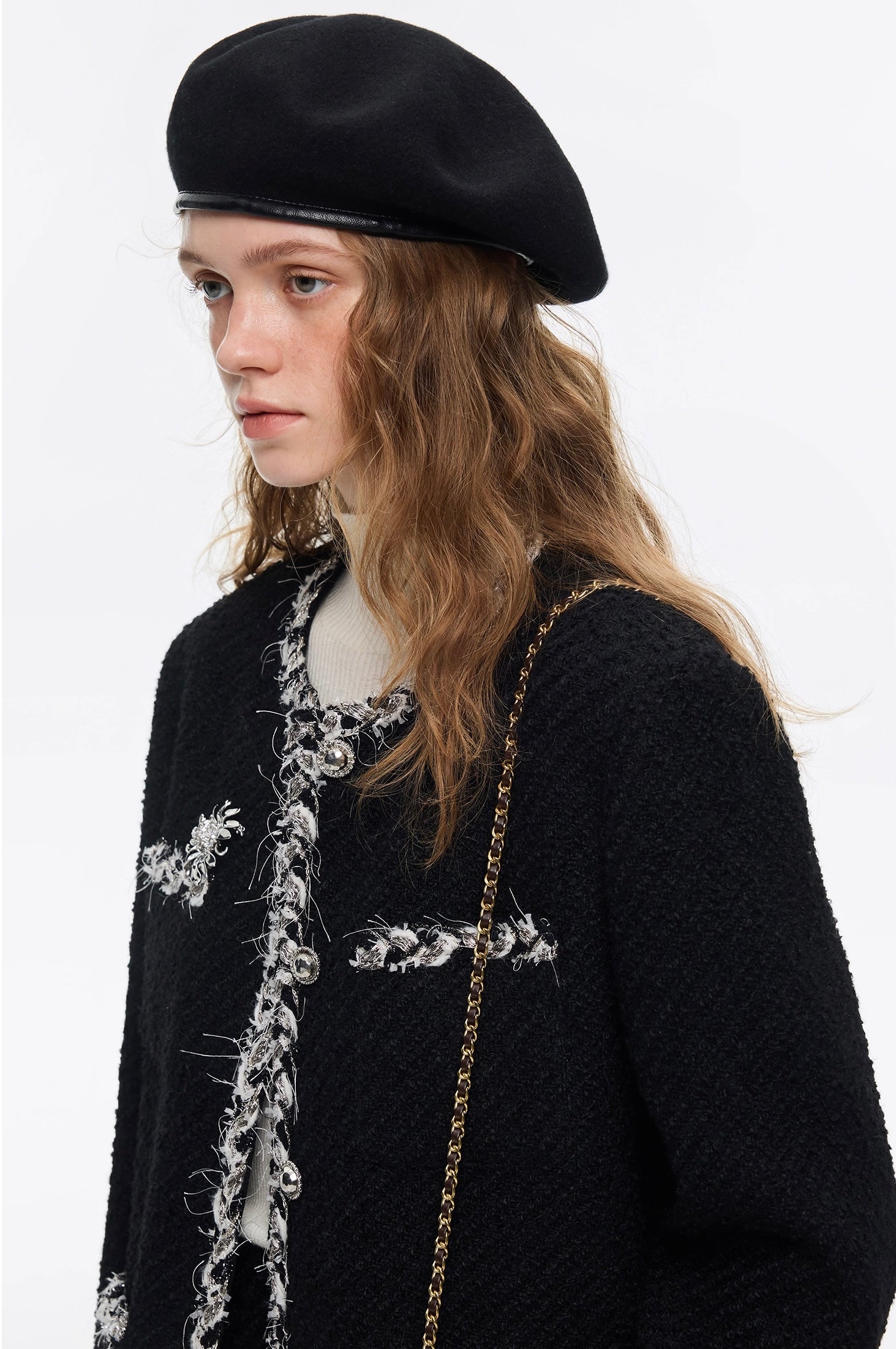 ウールブレンド ツイードライクスカート(セットアップ)
C3371