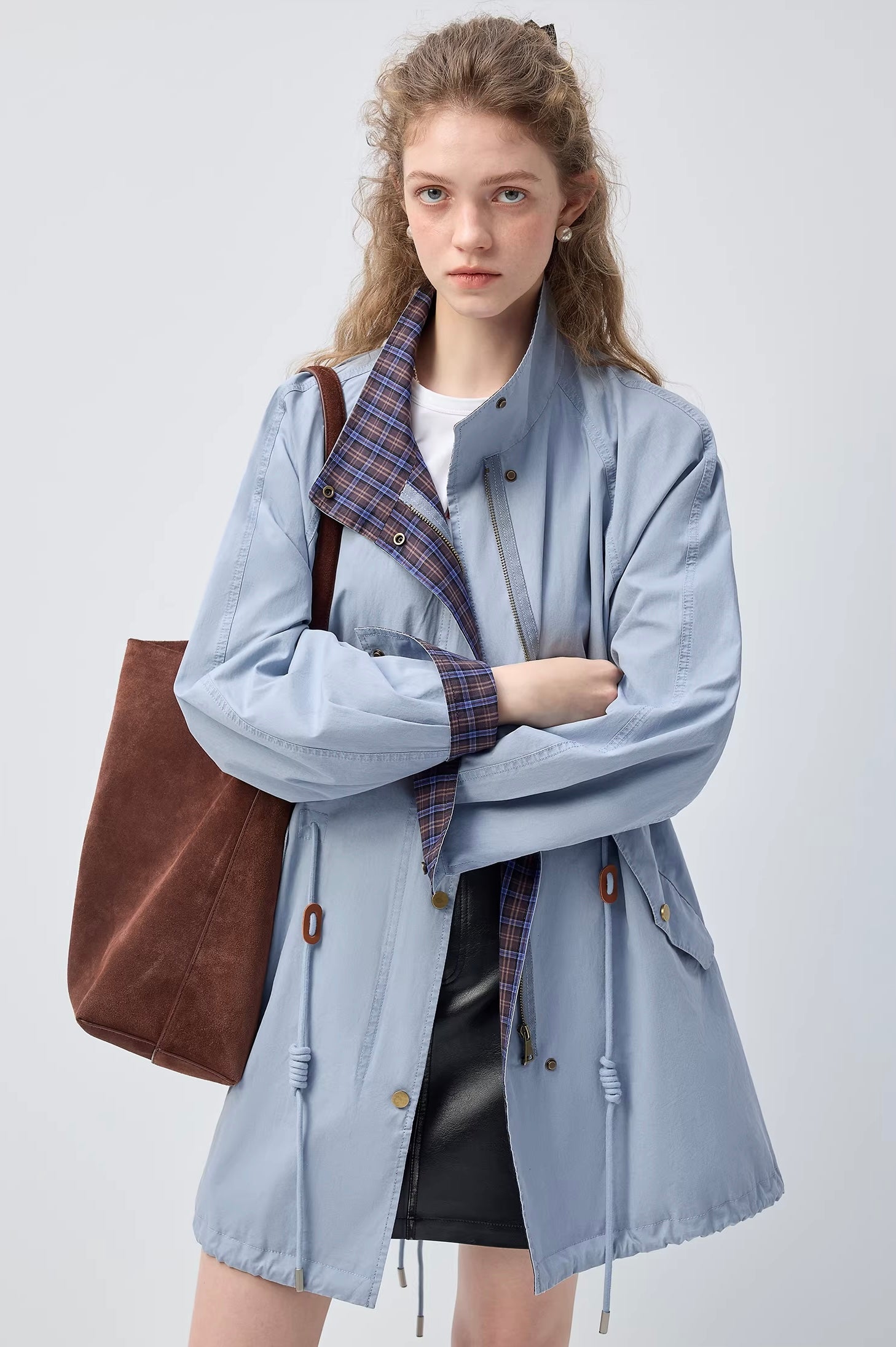 スタンドカラー ドローストリングジャケット
C3378