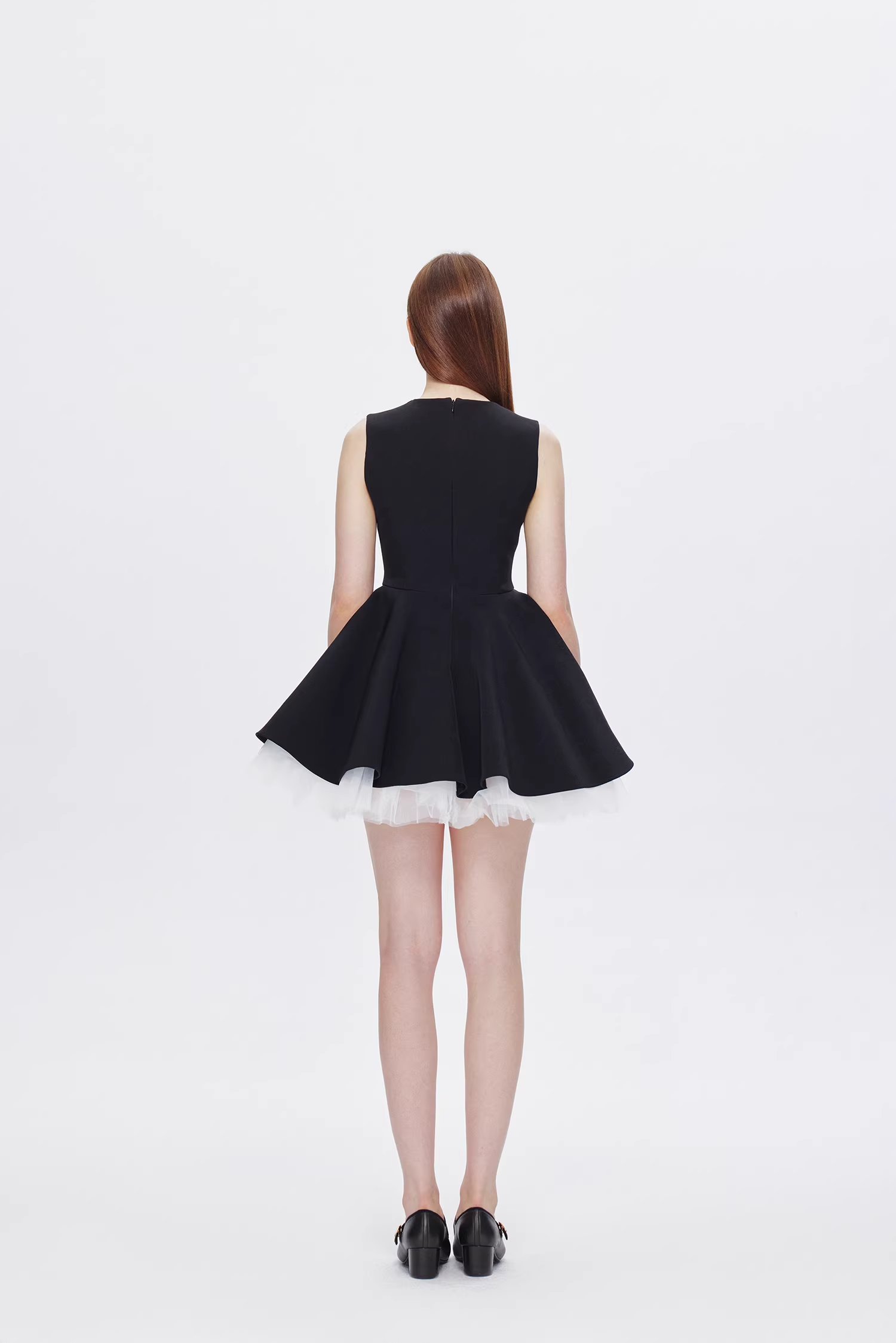 【即納】チュールヘムノースリミニワンピースC2864