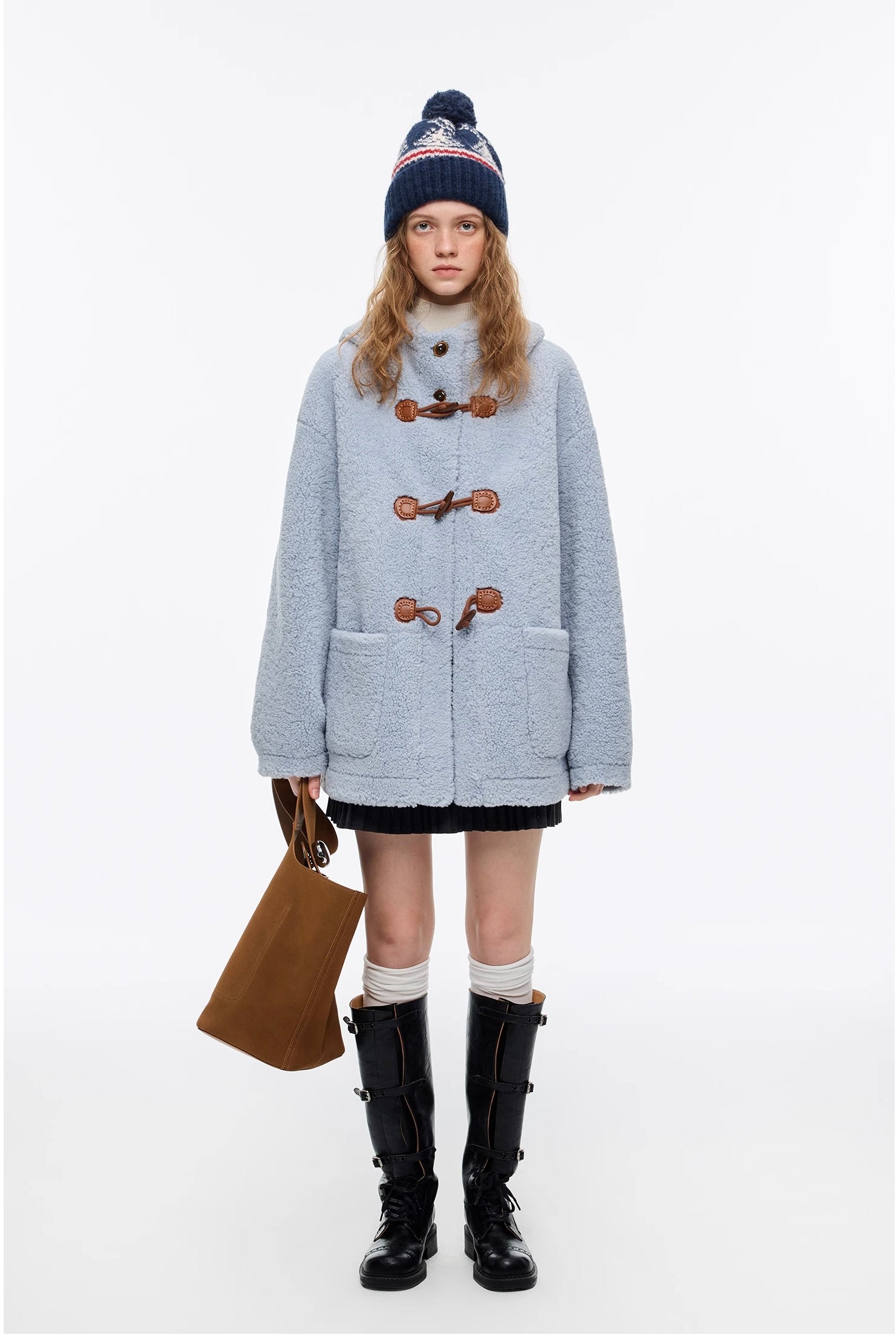 トグルボタンムートンフードジャケット
C3368