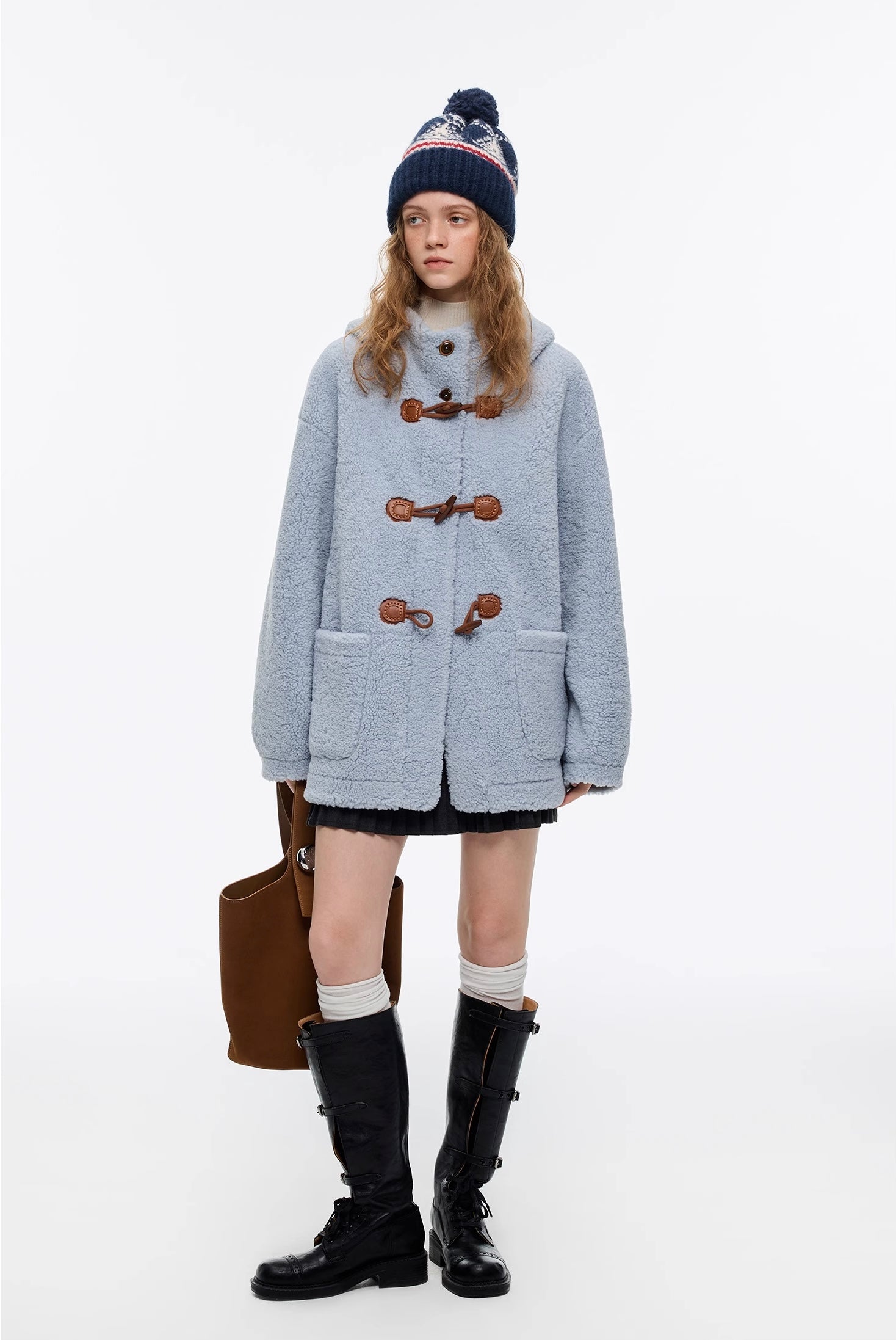 トグルボタンムートンフードジャケット
C3368