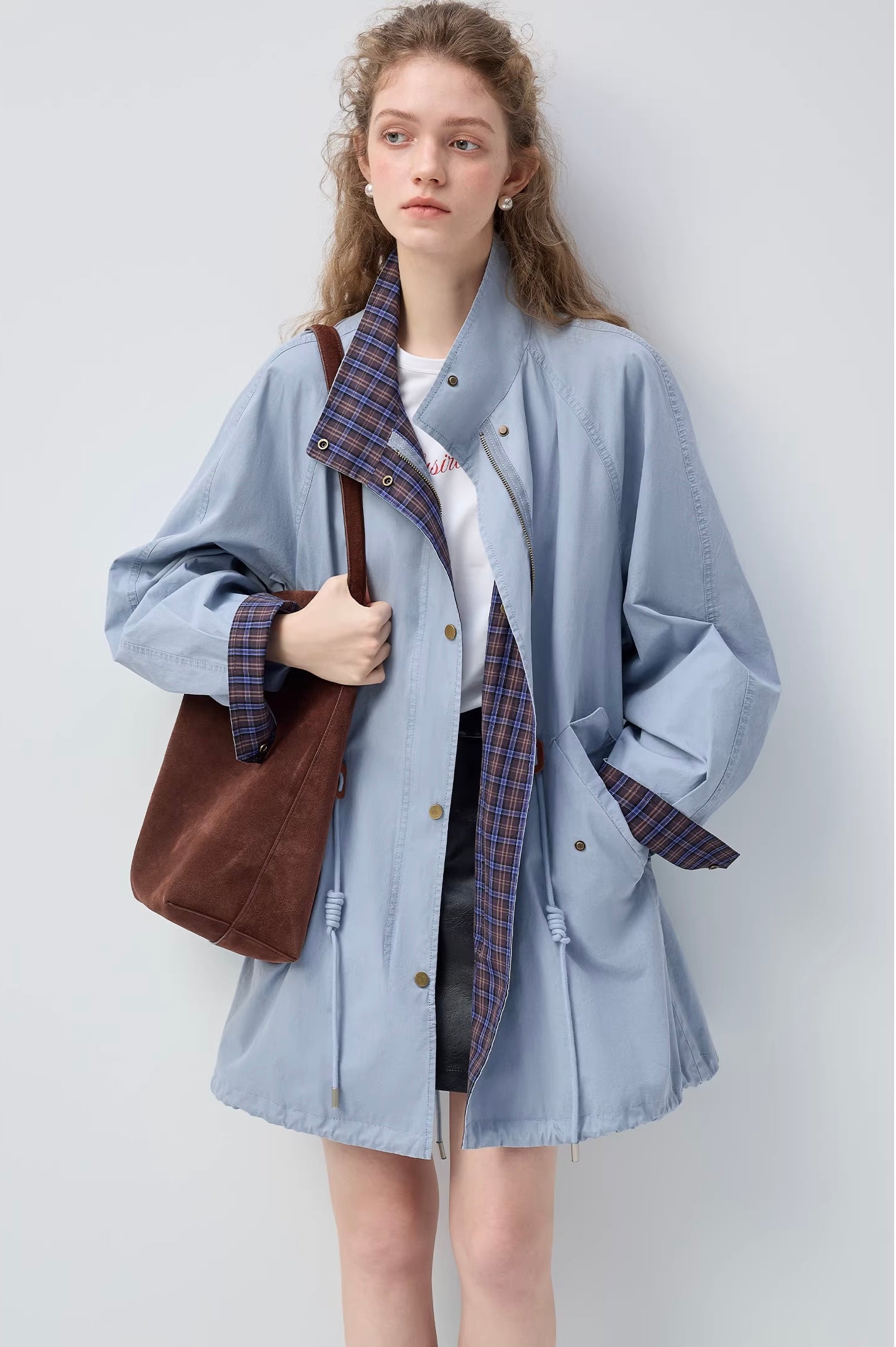 スタンドカラー ドローストリングジャケット
C3378