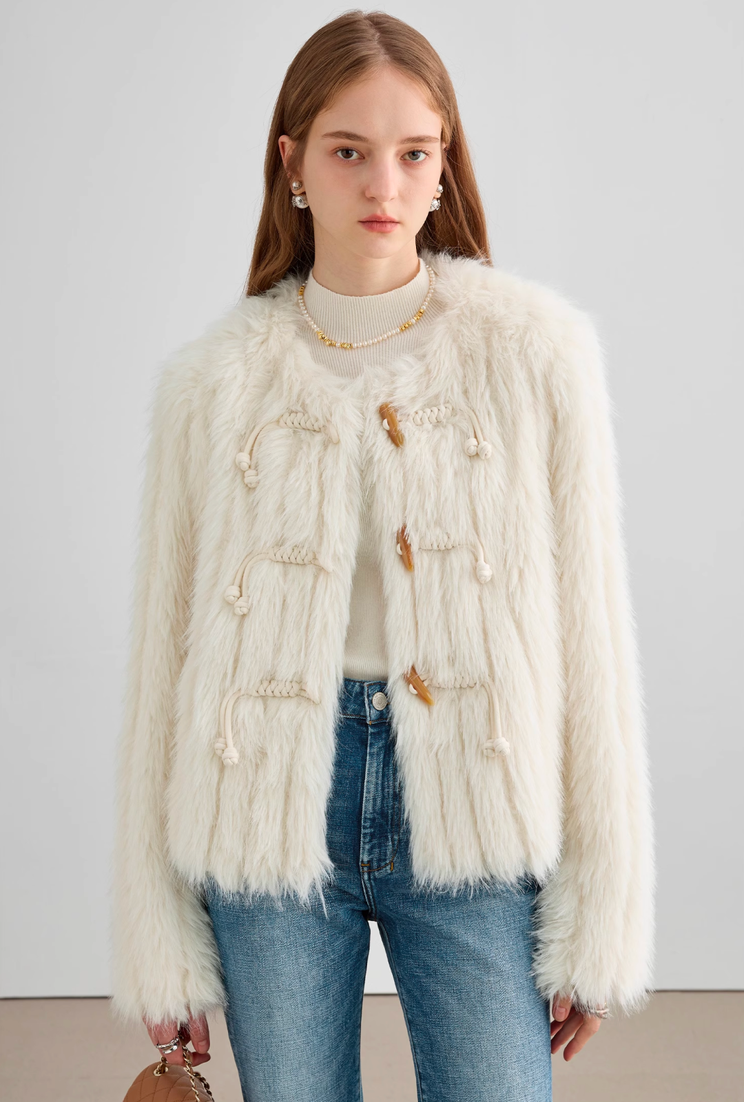 【即納】ショートエレガントファージャケットC1413