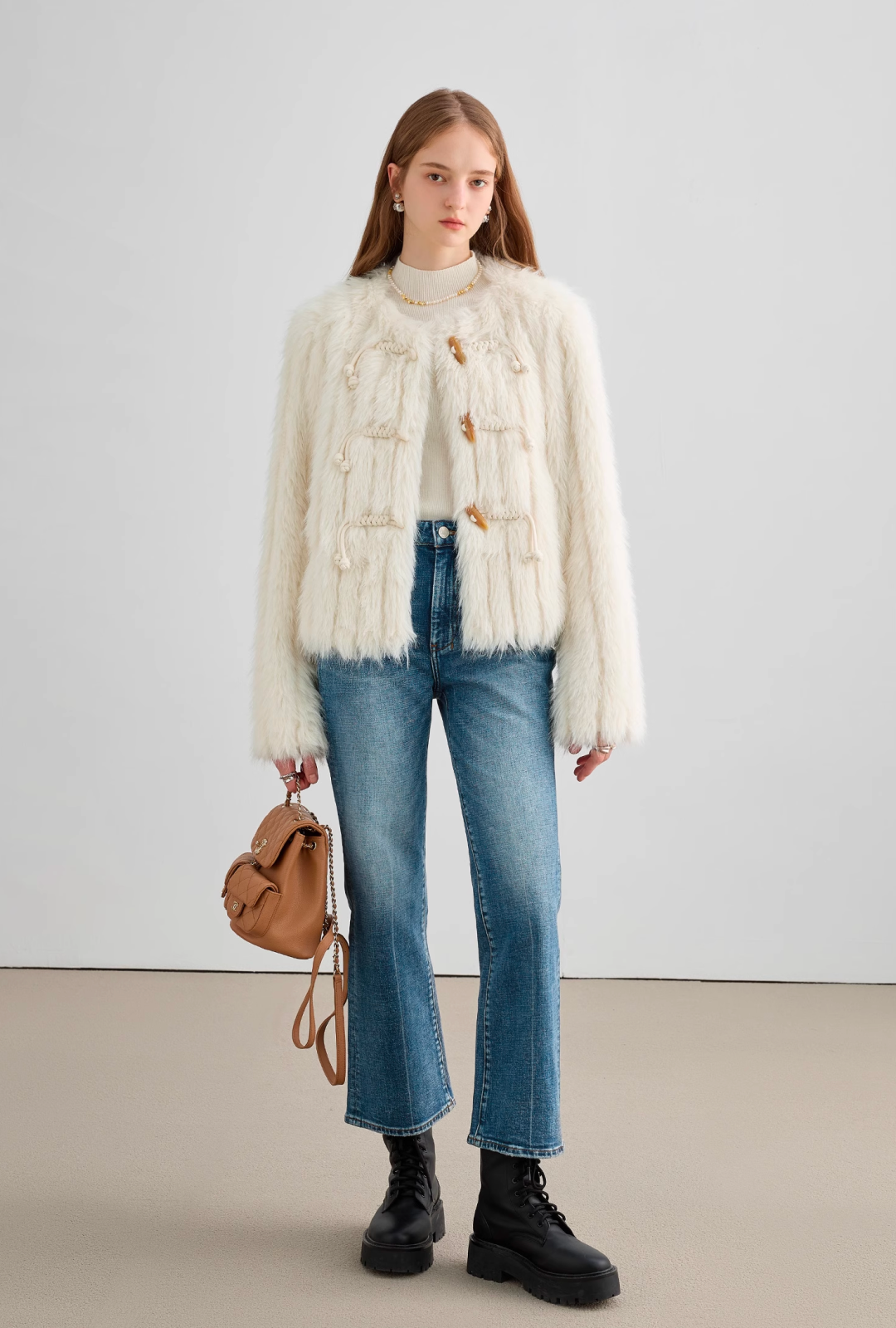 【即納】ショートエレガントファージャケットC1413