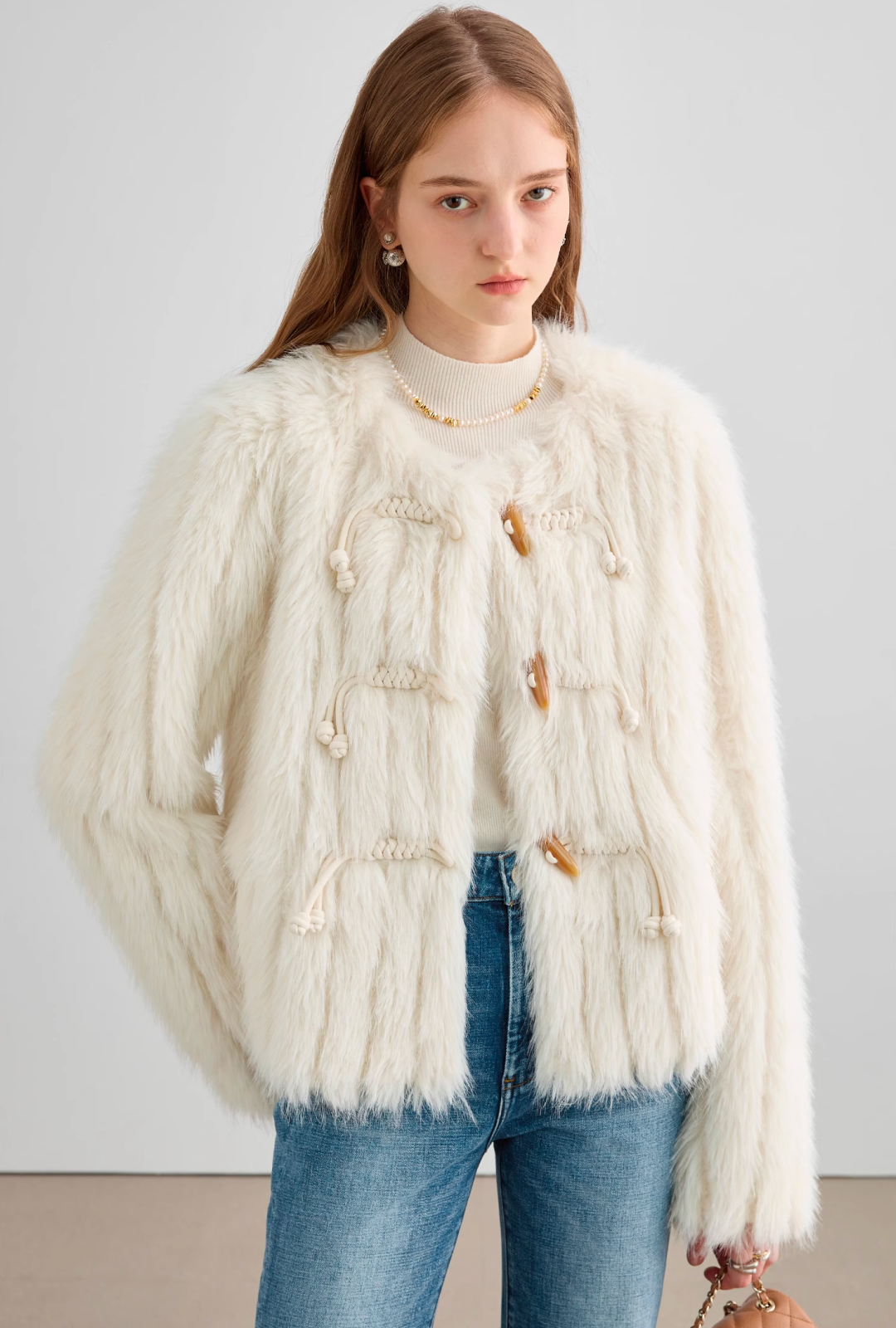 【即納】ショートエレガントファージャケットC1413