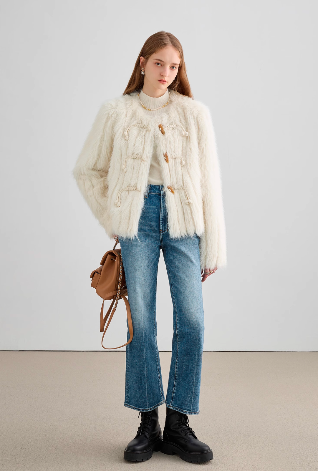 【即納】ショートエレガントファージャケットC1413