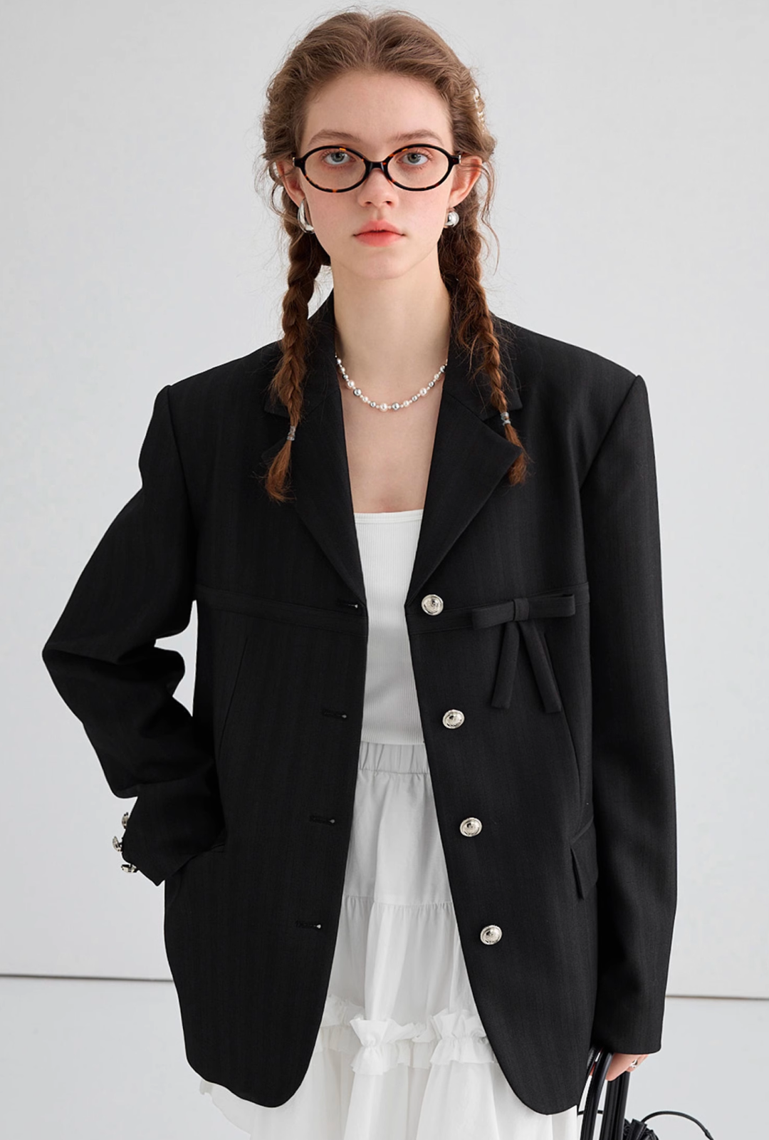 Black drape coat on sale