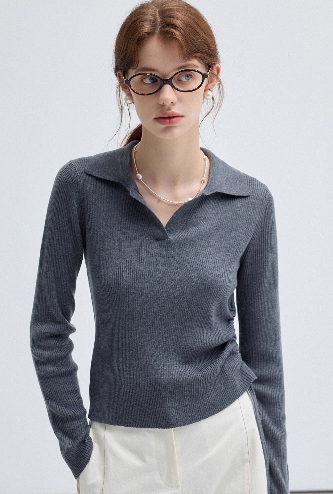 【即納】ドローストリングニットC1940