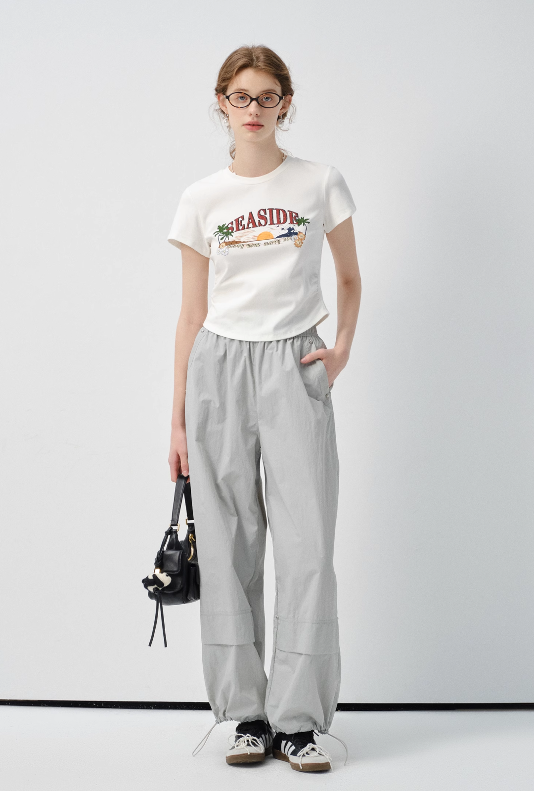 アイランドプリントカジュアルTシャツC2787