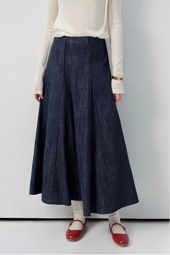 ハイウエストAラインデニムスカート
C3019