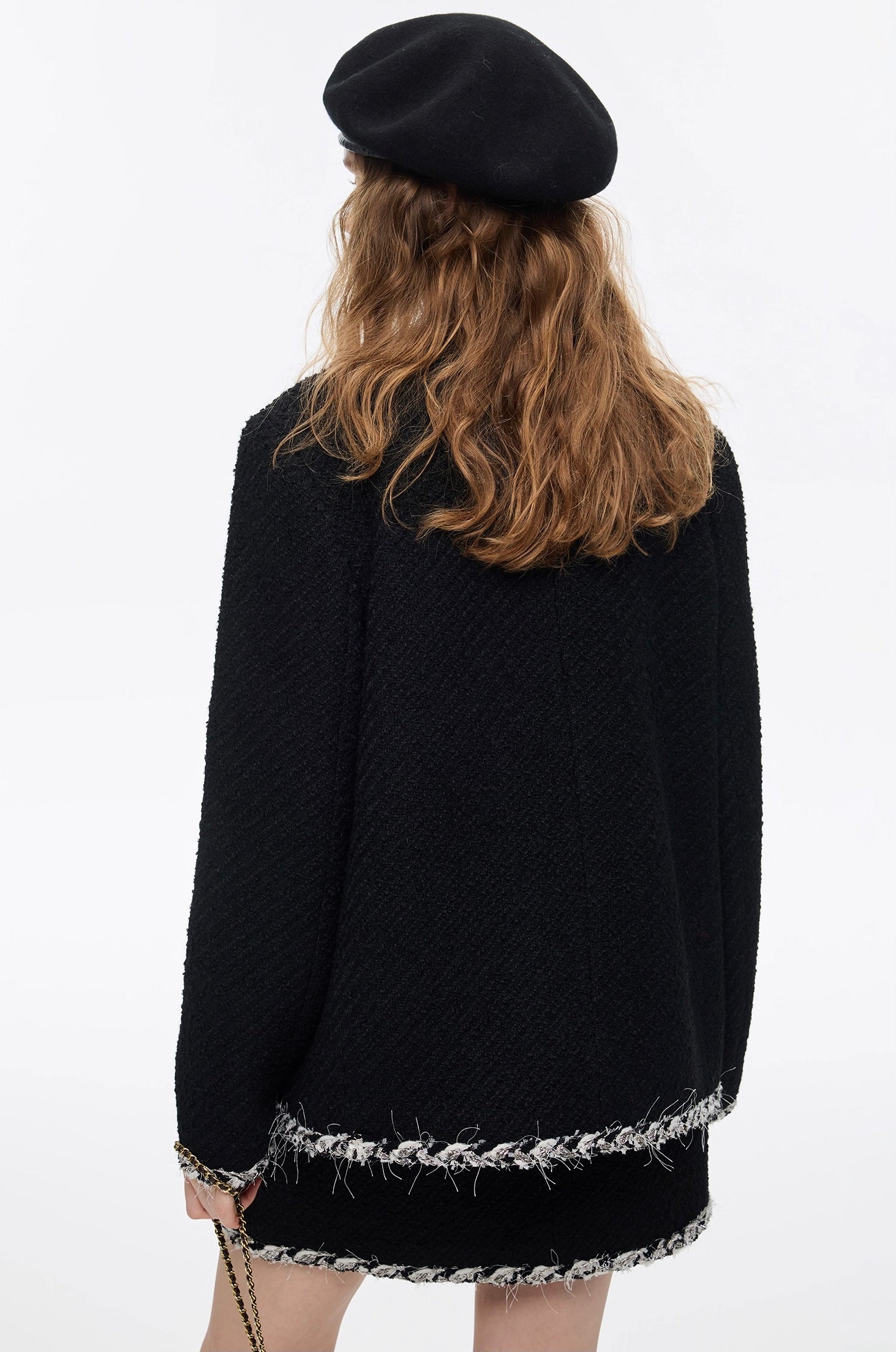 ウールブレンド ツイードライクスカート(セットアップ)
C3371