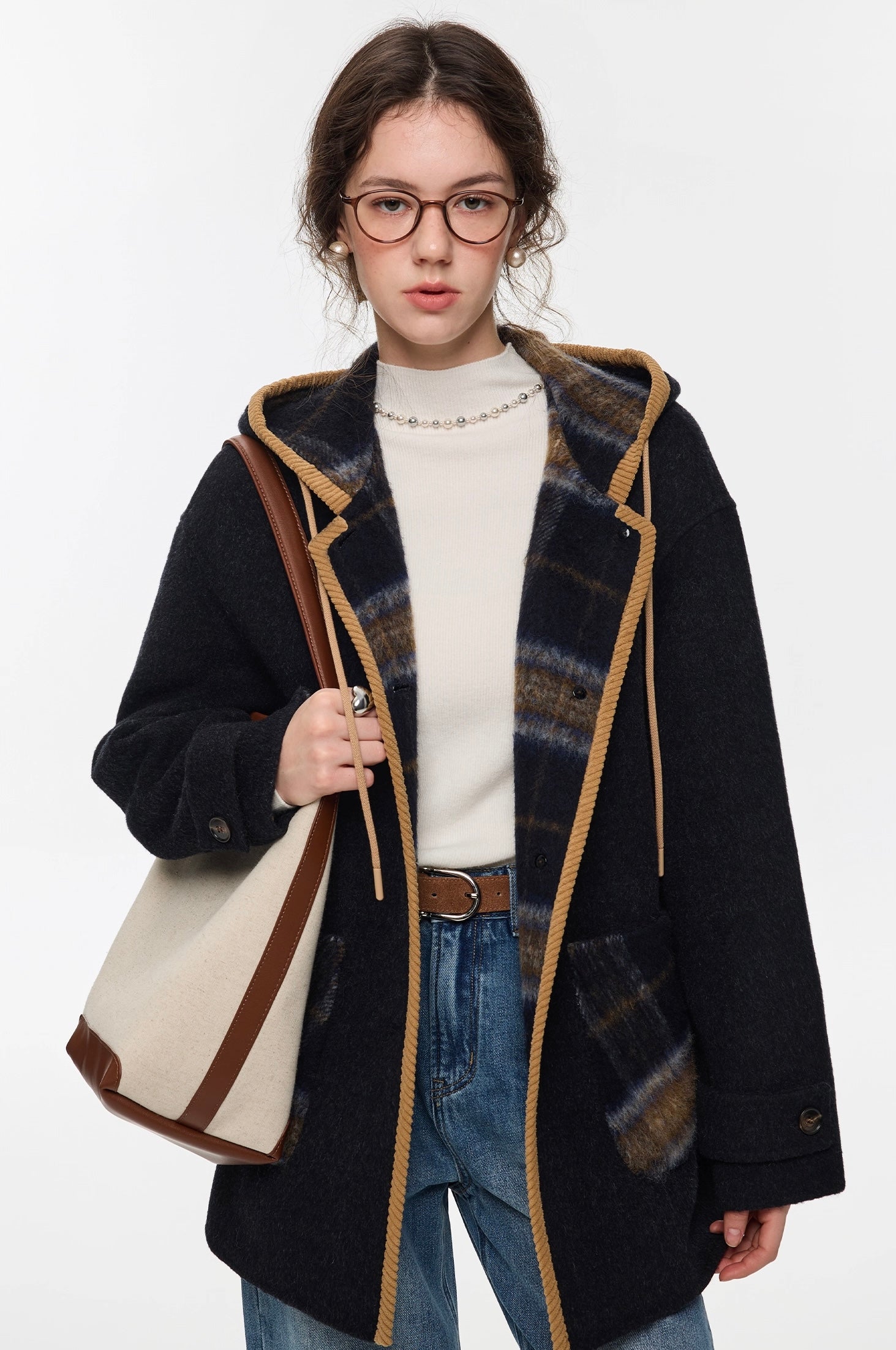 ヴィンテージ風ダブルフェイスロングコート
C3299