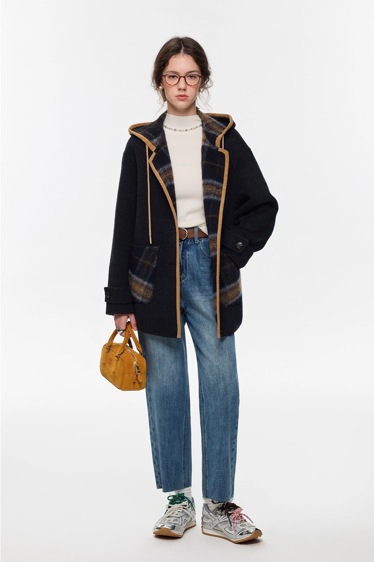 ヴィンテージ風ダブルフェイスロングコート
C3299