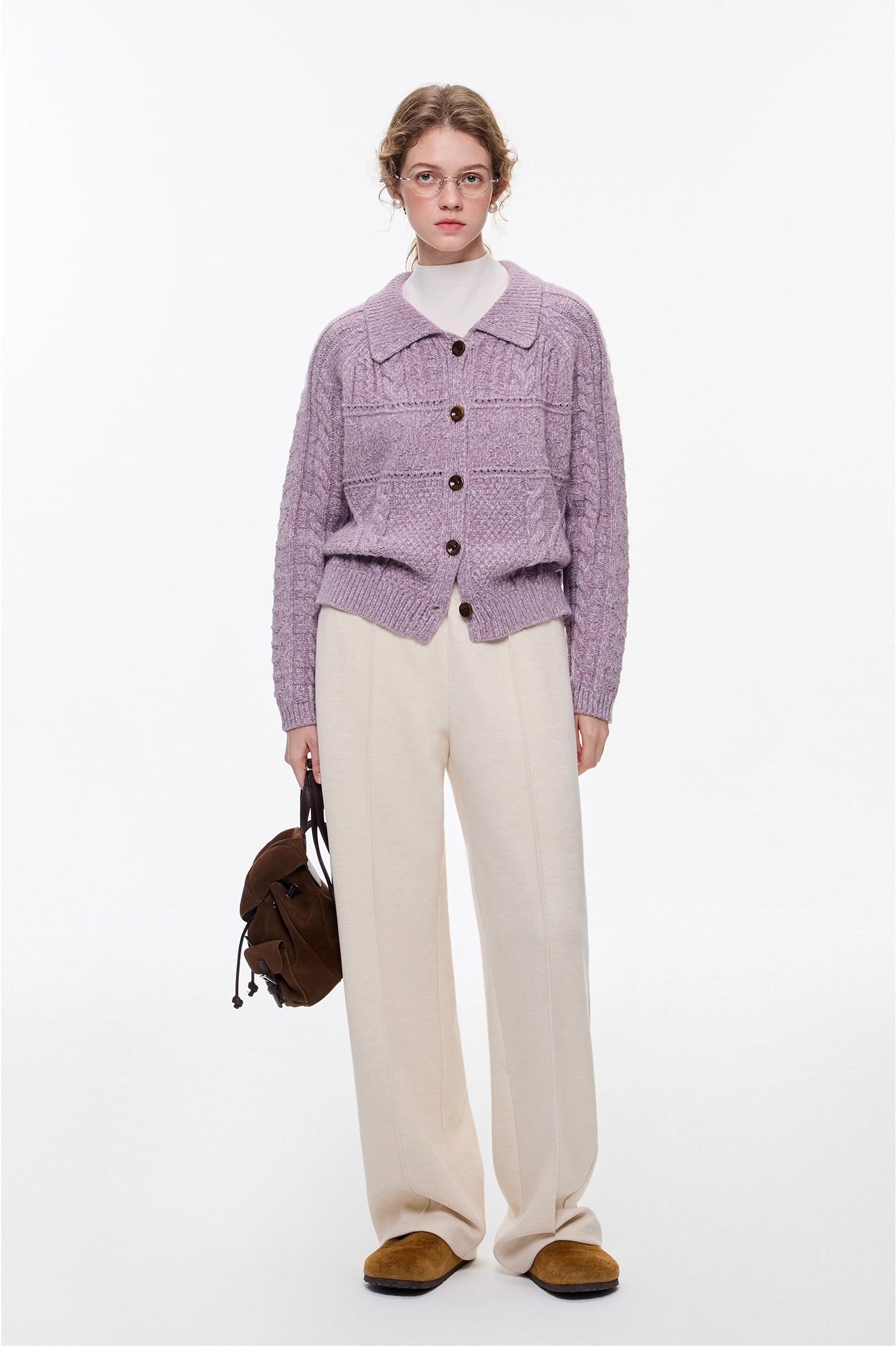 ウールブレンドハイウエストパンツ
C3335