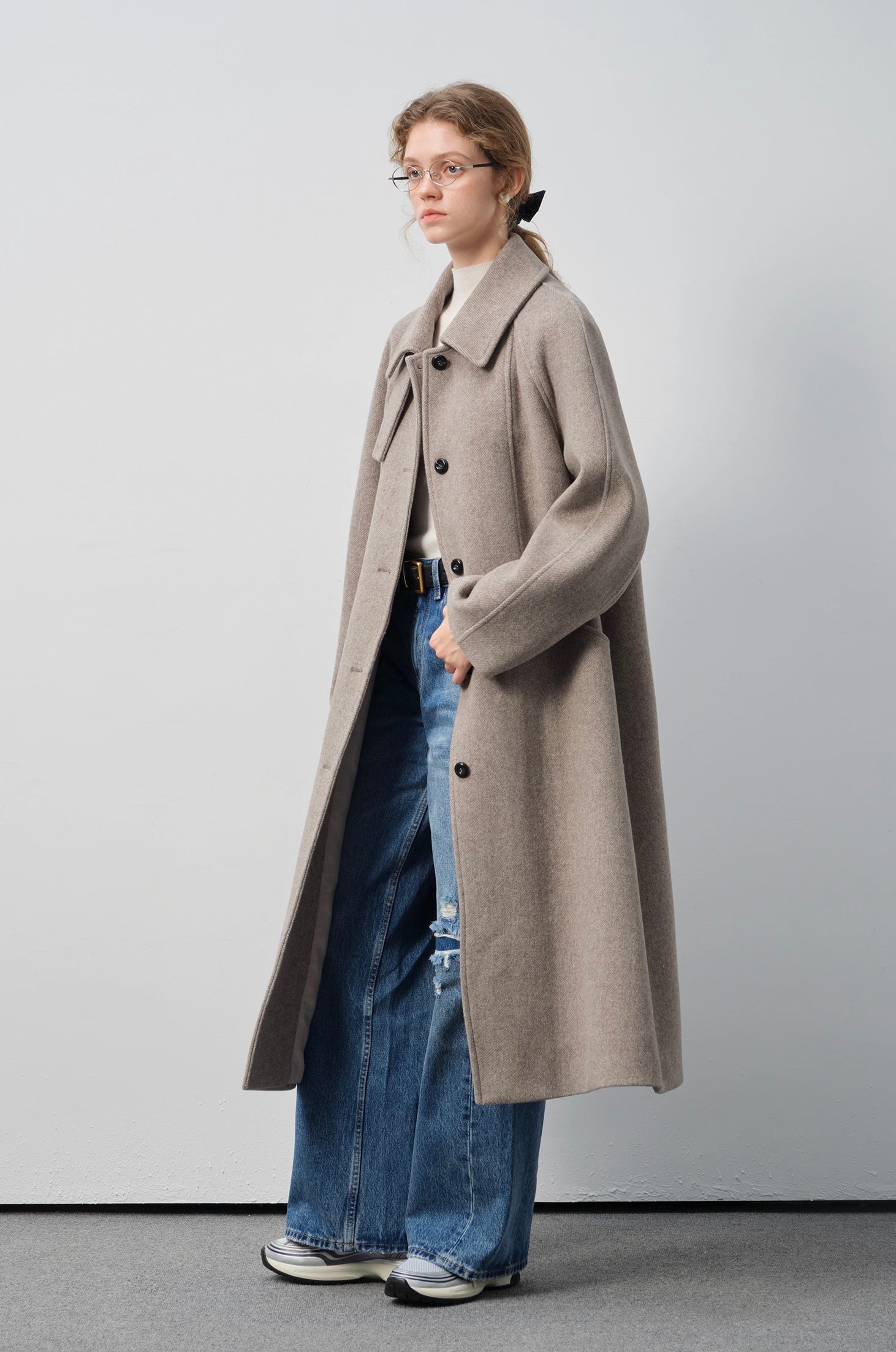 ウールツイルブレンドコート
C3339