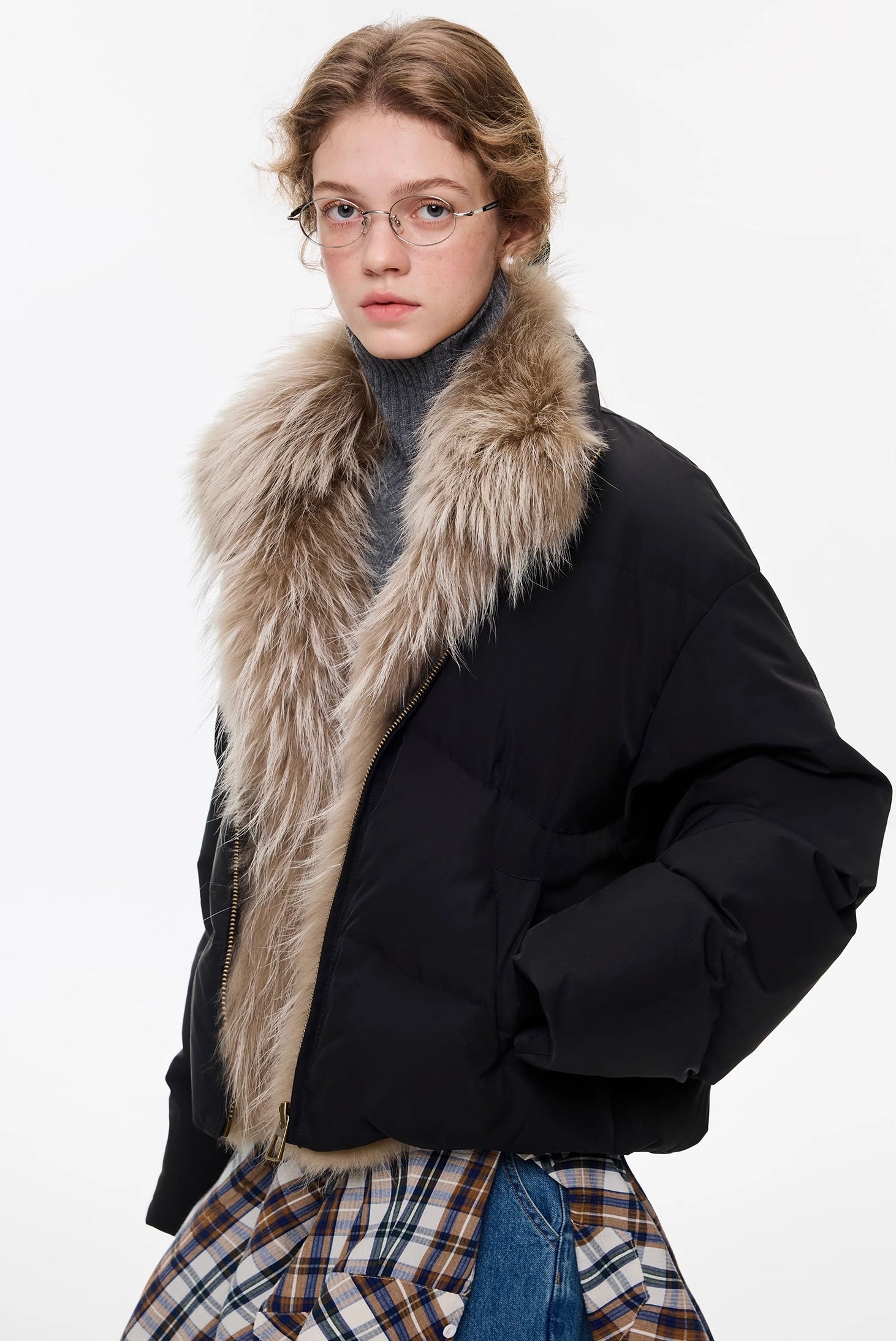 リアルラクーンファー着脱フードダウン
C3343