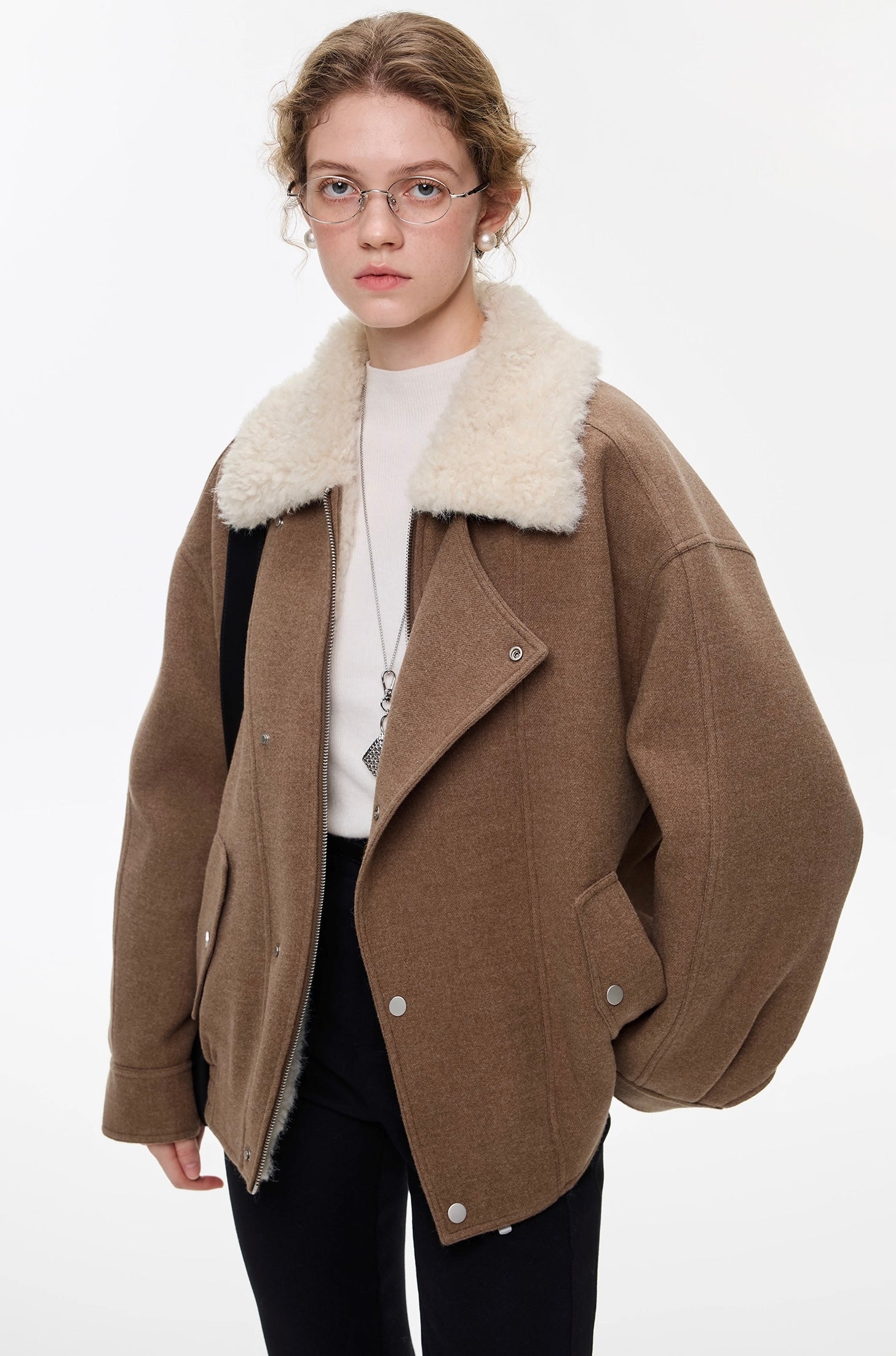 メラードトーン ウールブレンドコート
C3356