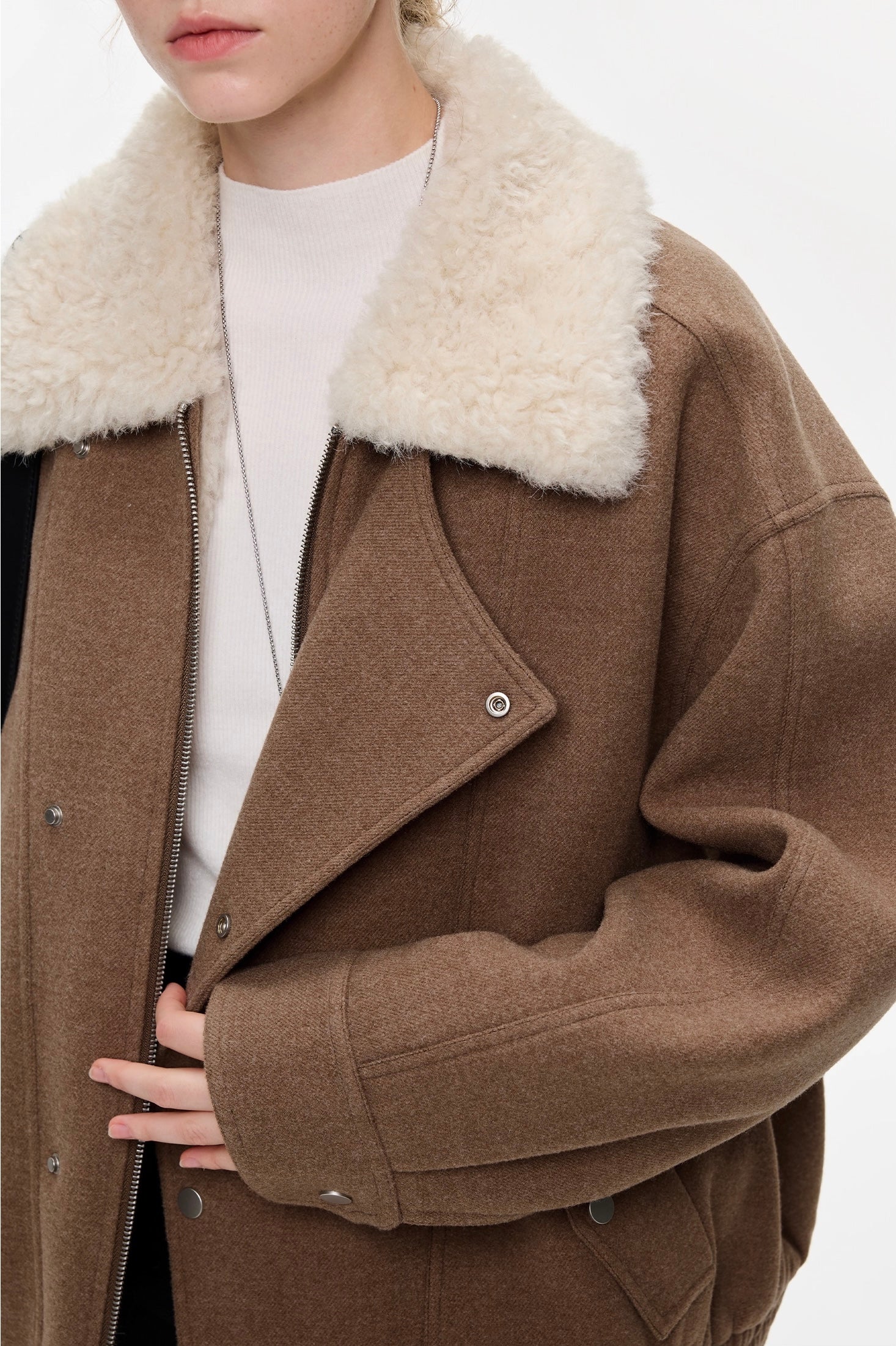 メラードトーン ウールブレンドコート
C3356