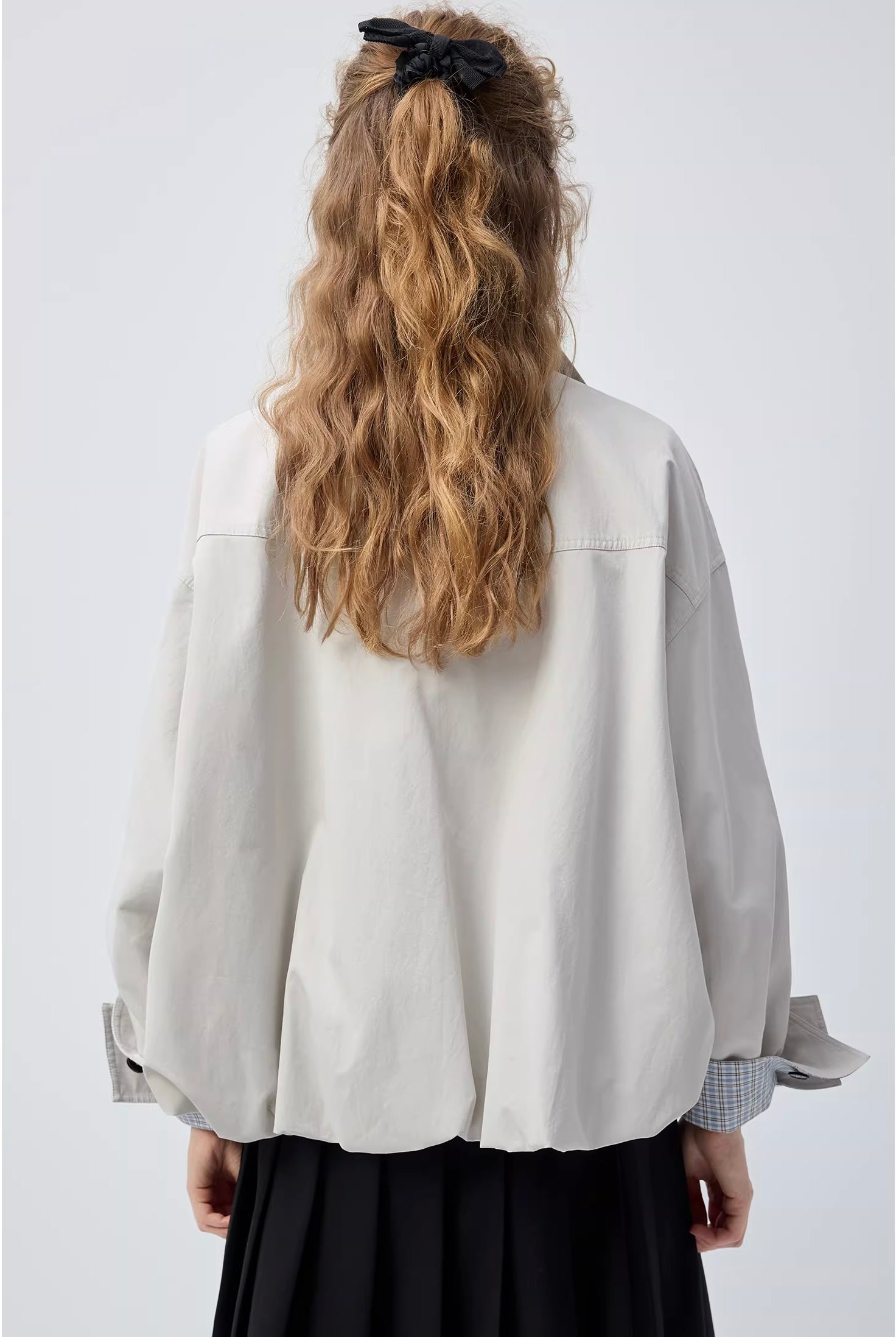 コントラストチェックバルーンシルエットジャケット
C3388