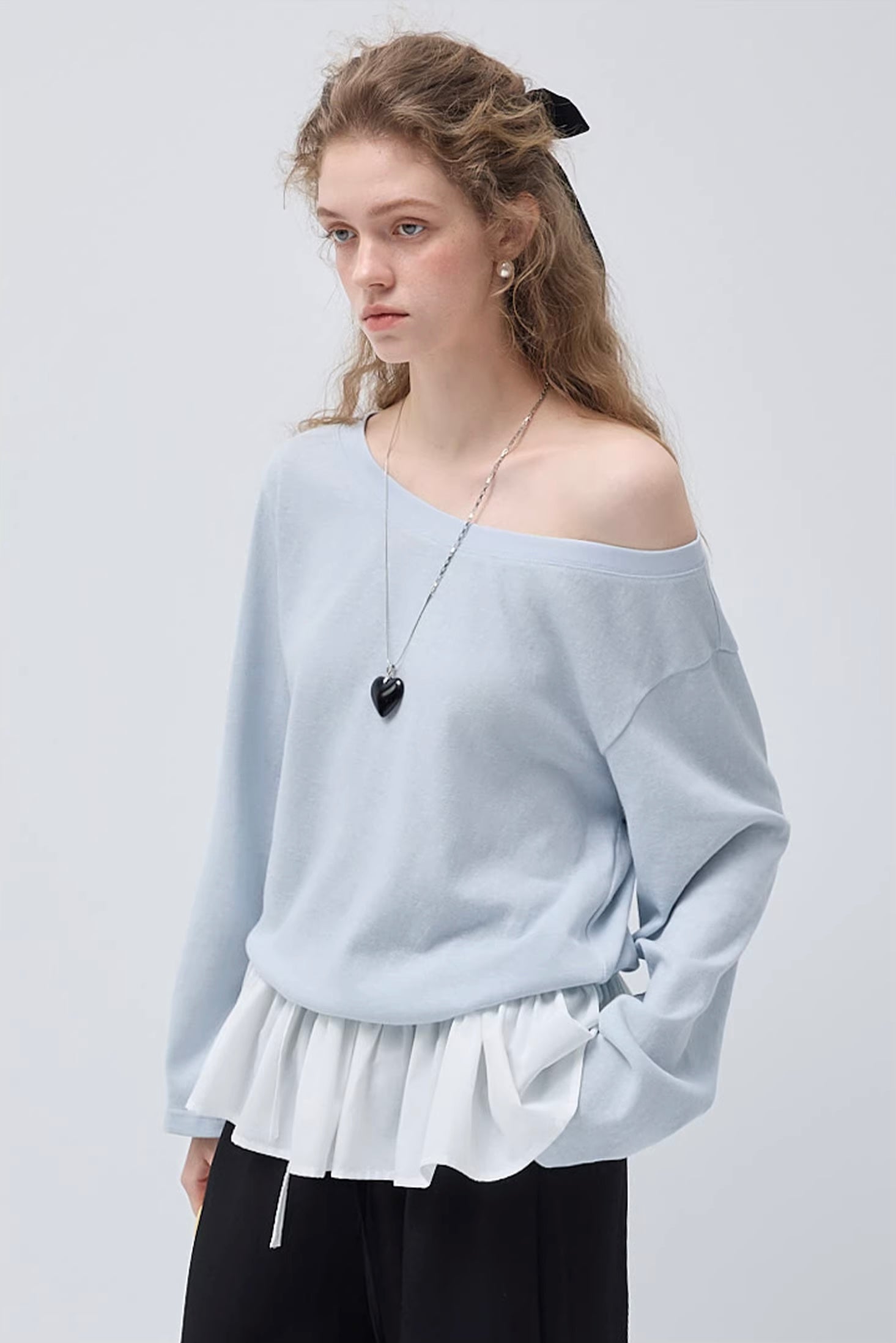 フリルヘム切替カットソー
C3406