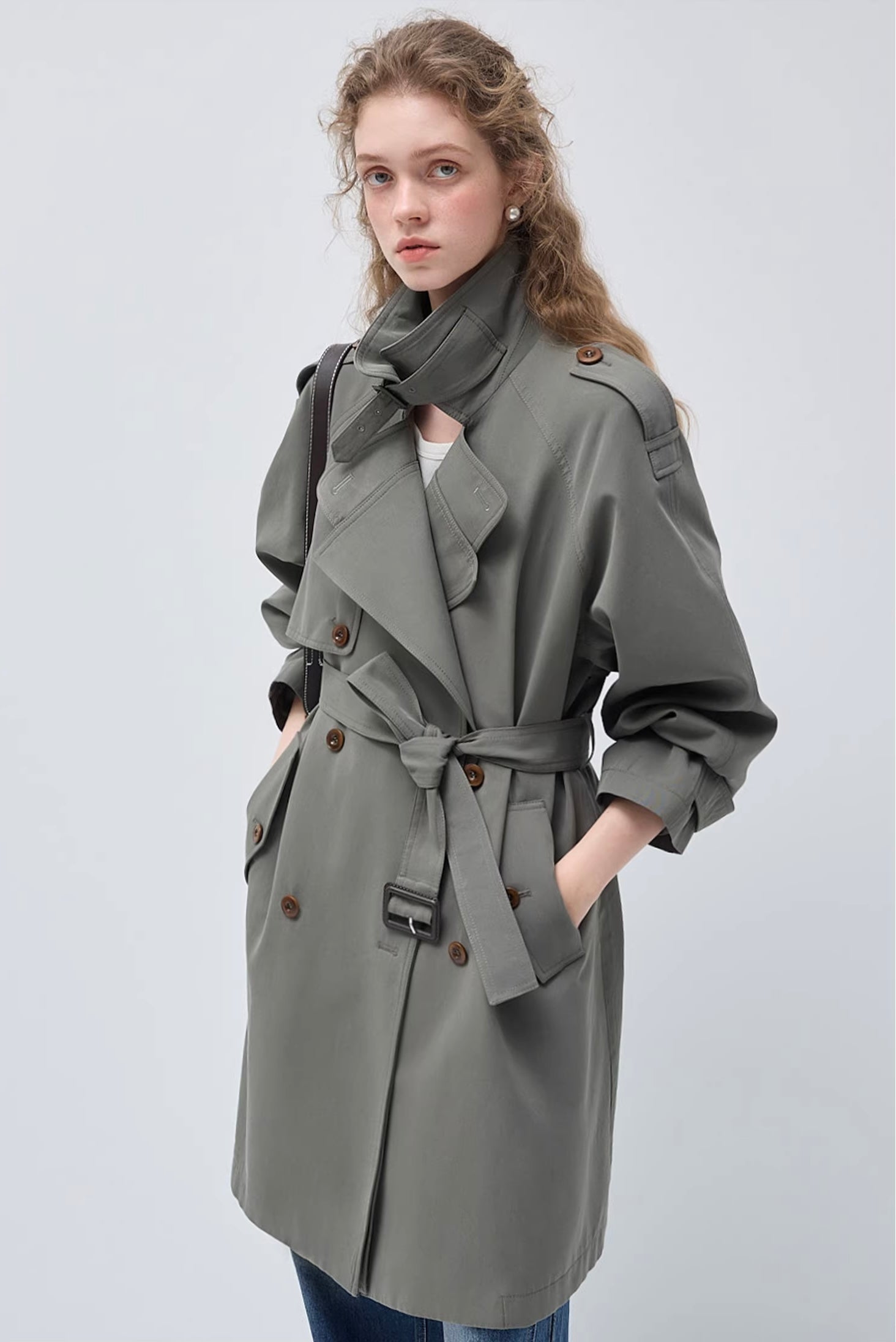 リヨセルツイル オーバーシルエットトレンチコート
C3416