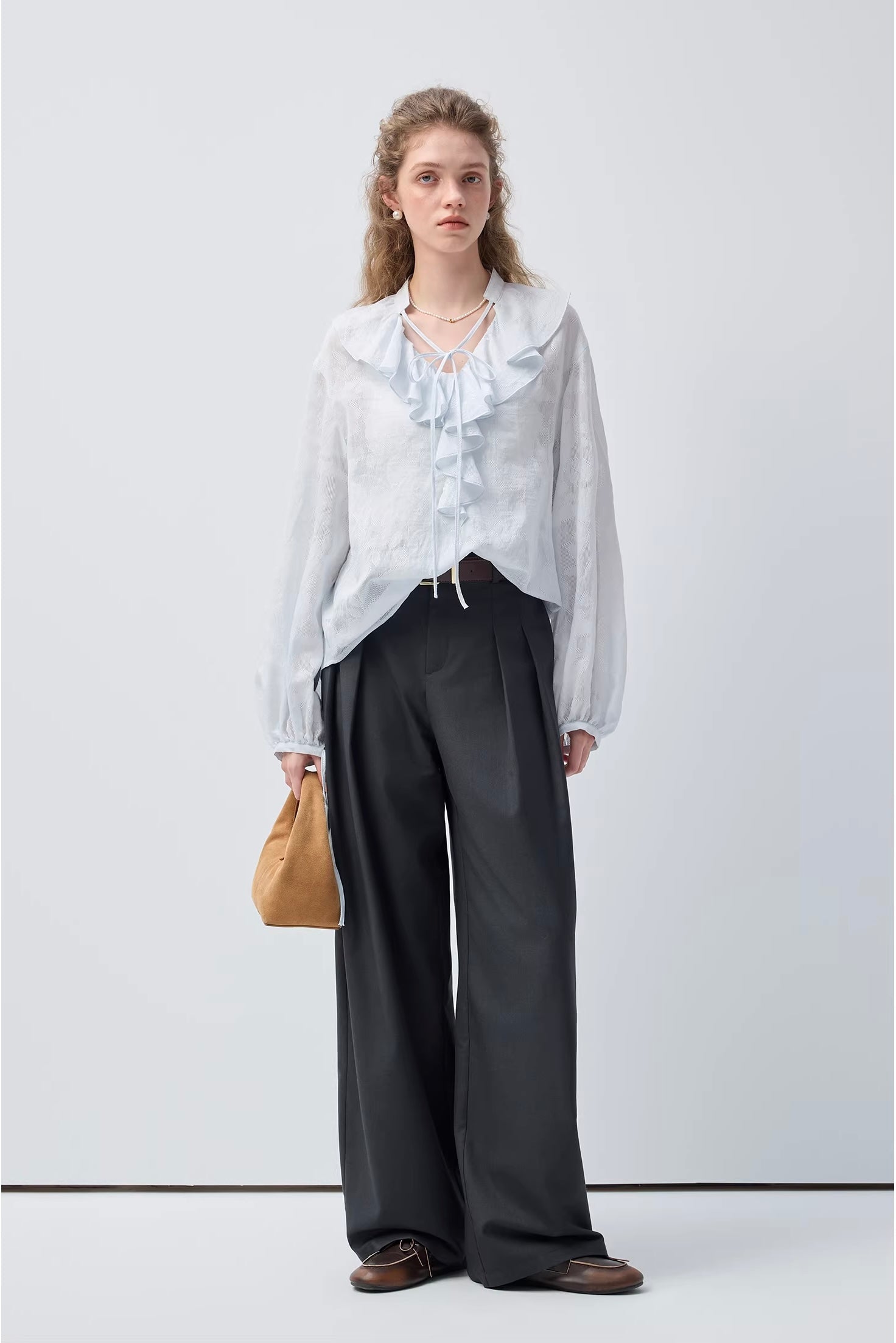 ヴィンテージミニマルドレープスラックスC3419