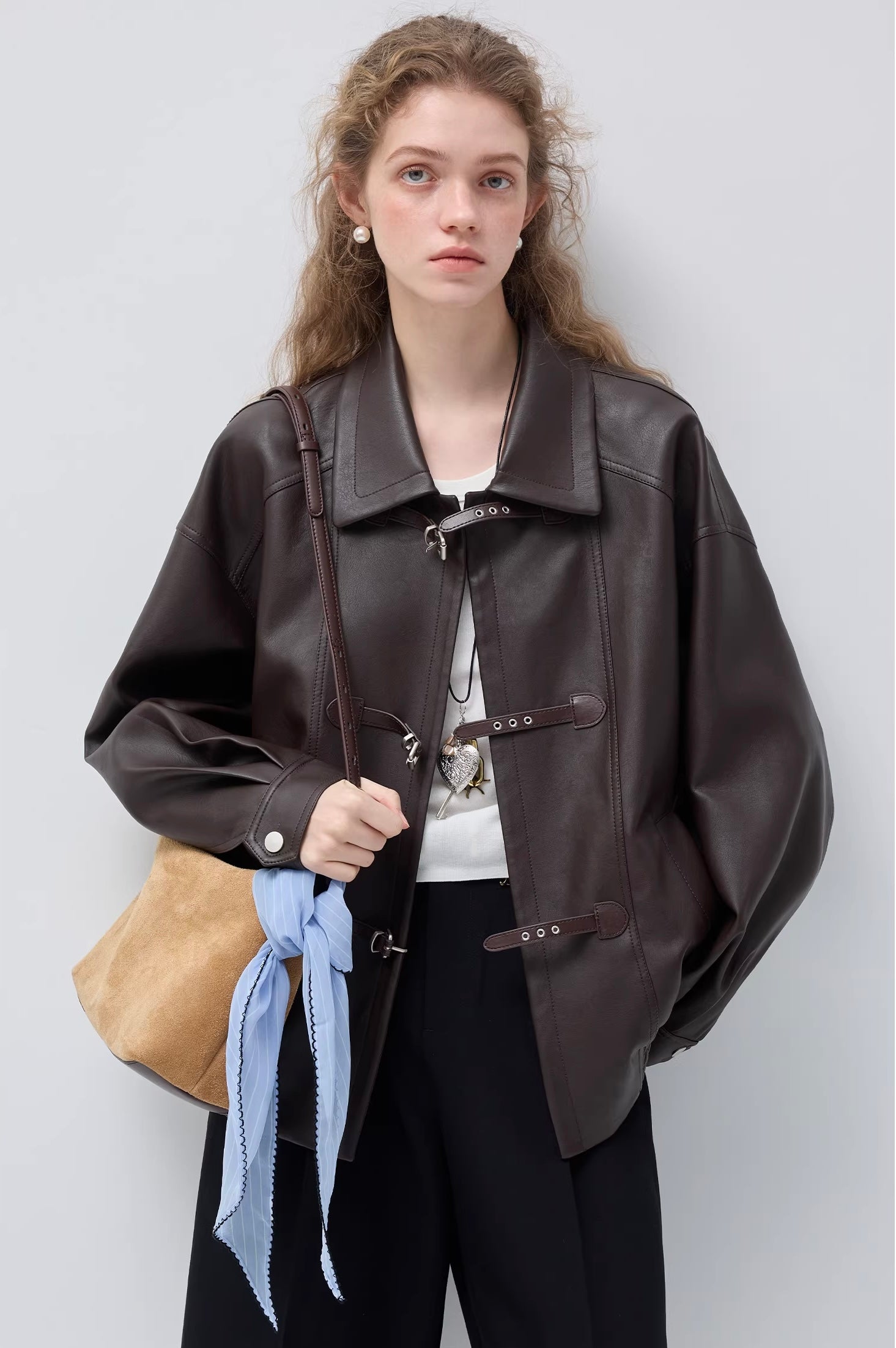 マットレザーオーバーサイズジャケット
C3425