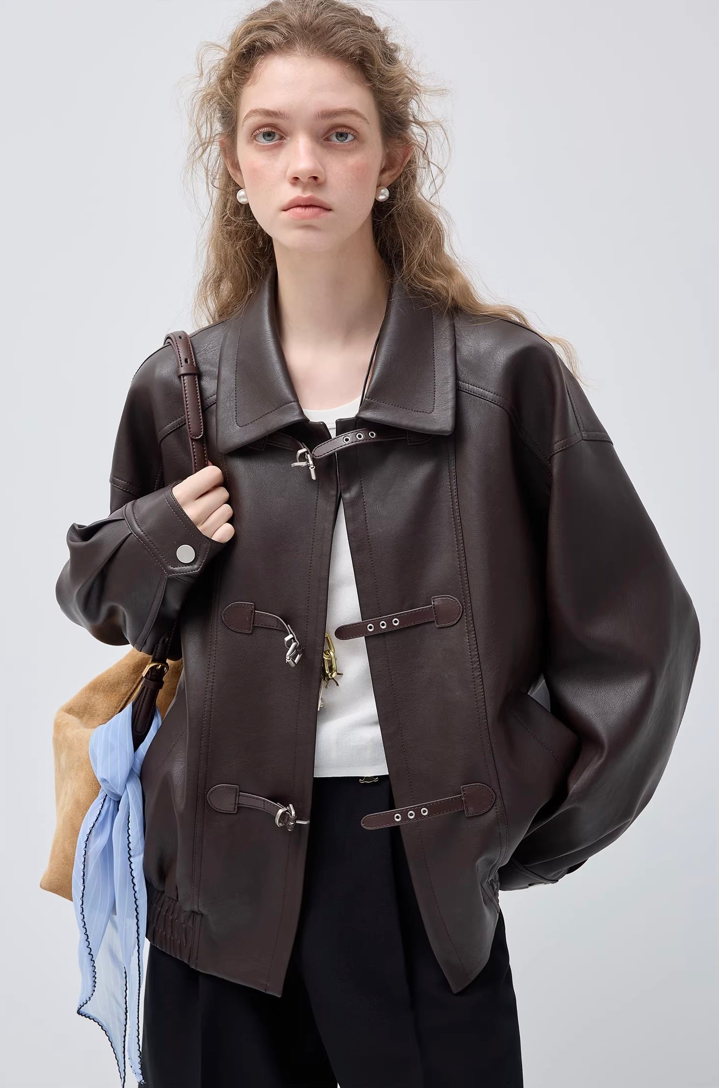 マットレザーオーバーサイズジャケット
C3425