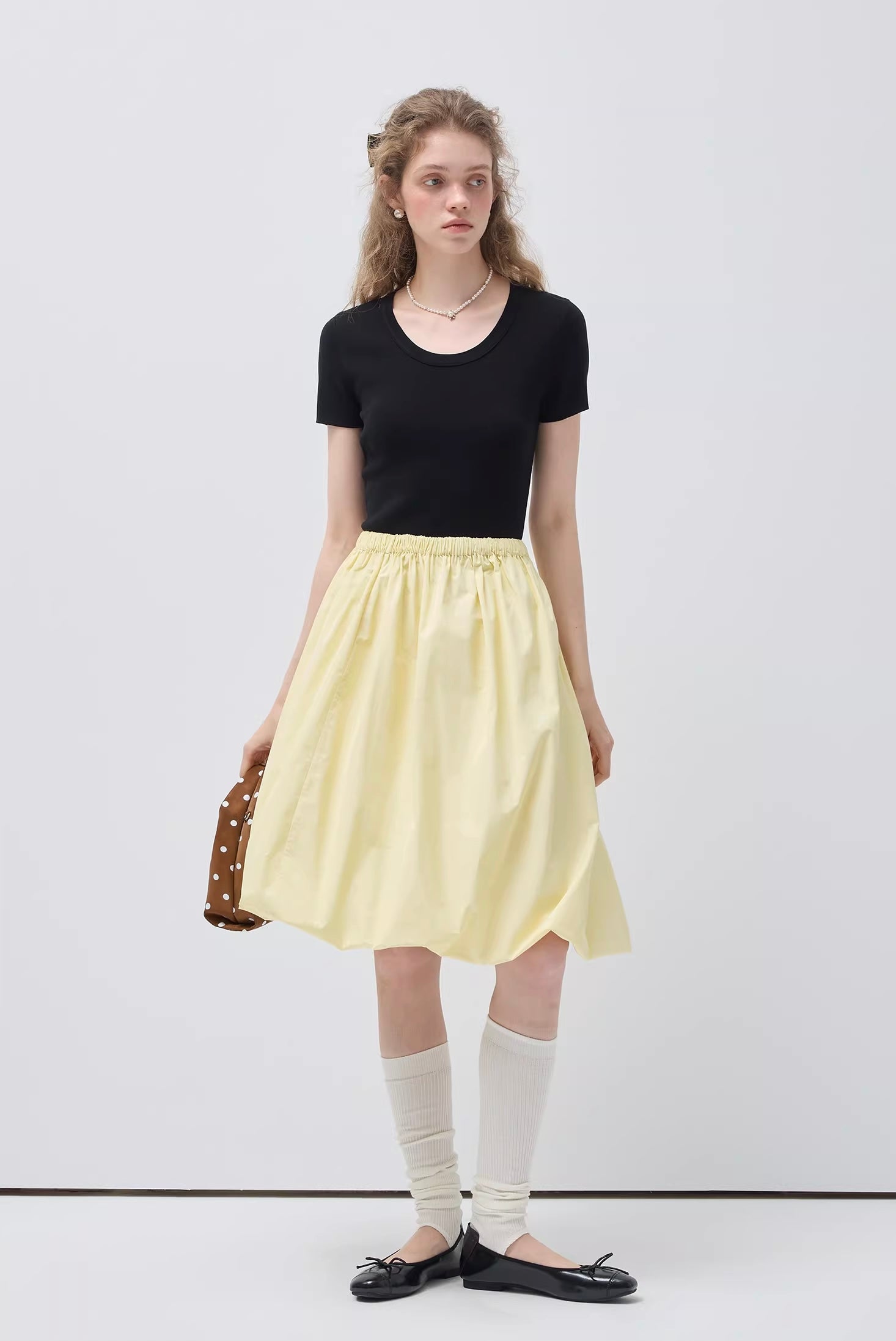 リヨセル UネックコンパクトフィットTシャツ
C3435