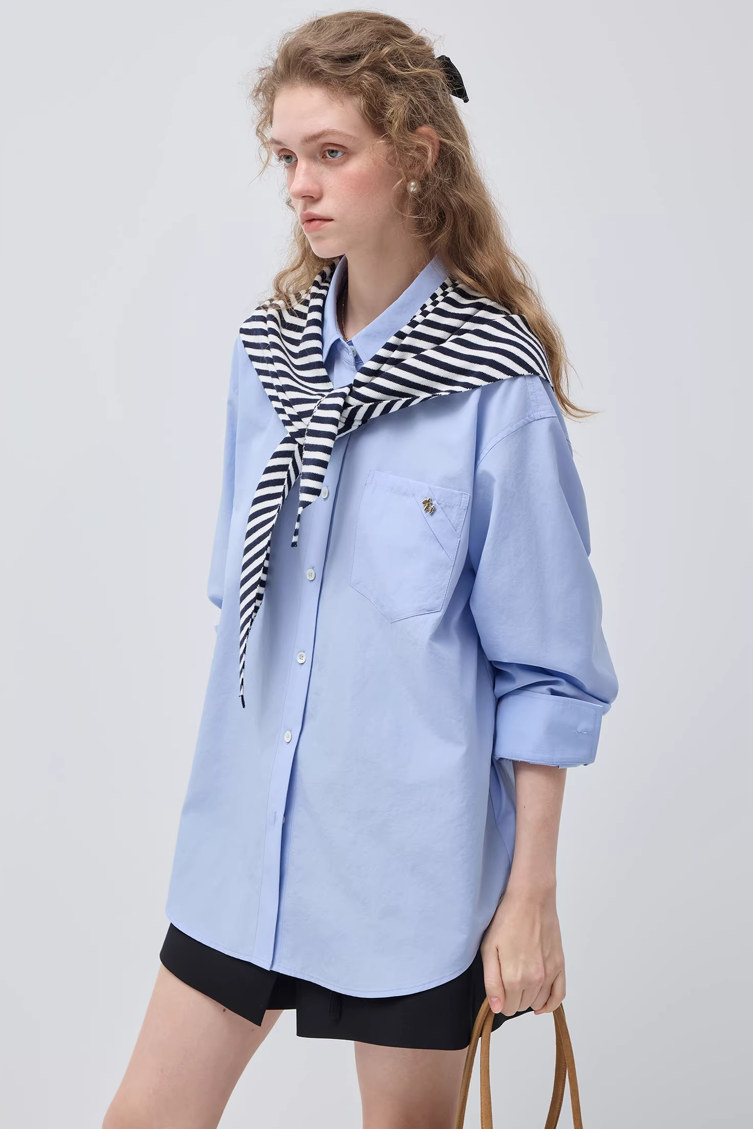 ラペルポニーロゴルーズシャツC3503