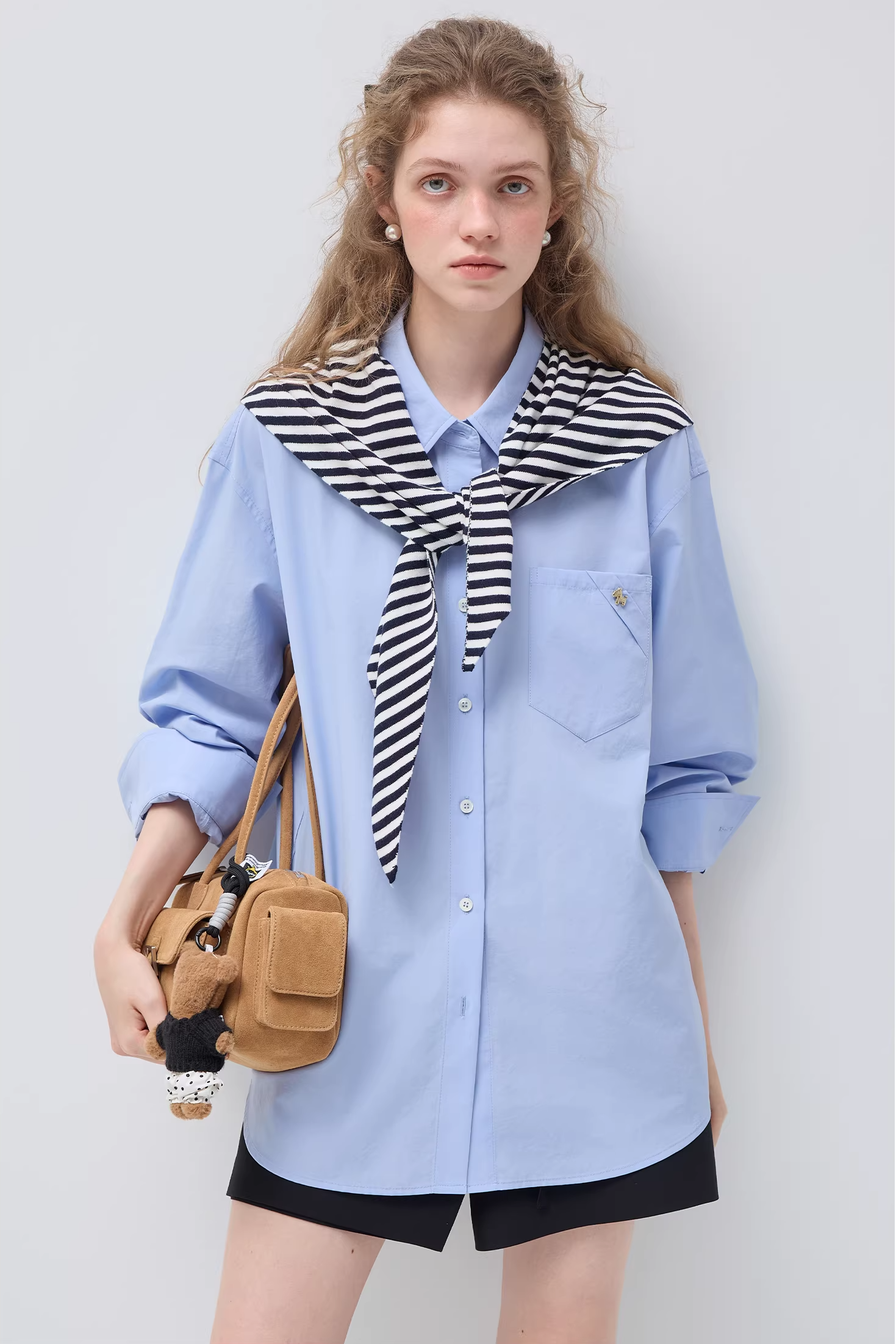 ラペルポニーロゴルーズシャツC3503