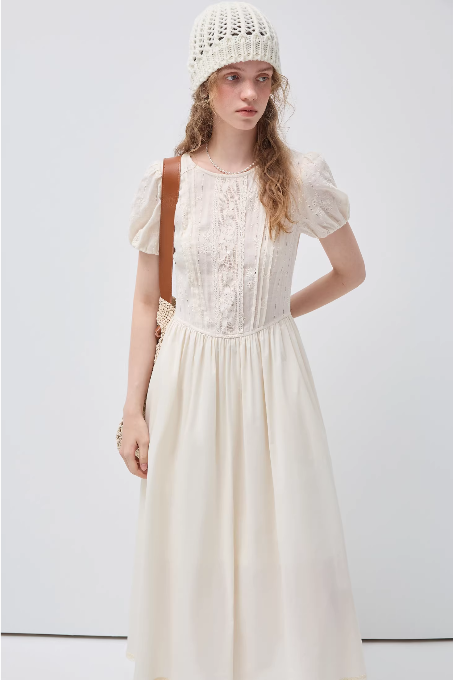 フレンチジャカードコットンドレスC3504