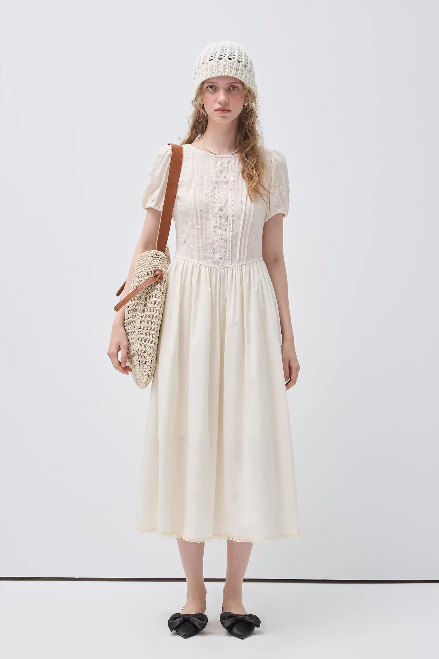 フレンチジャカードコットンドレスC3504