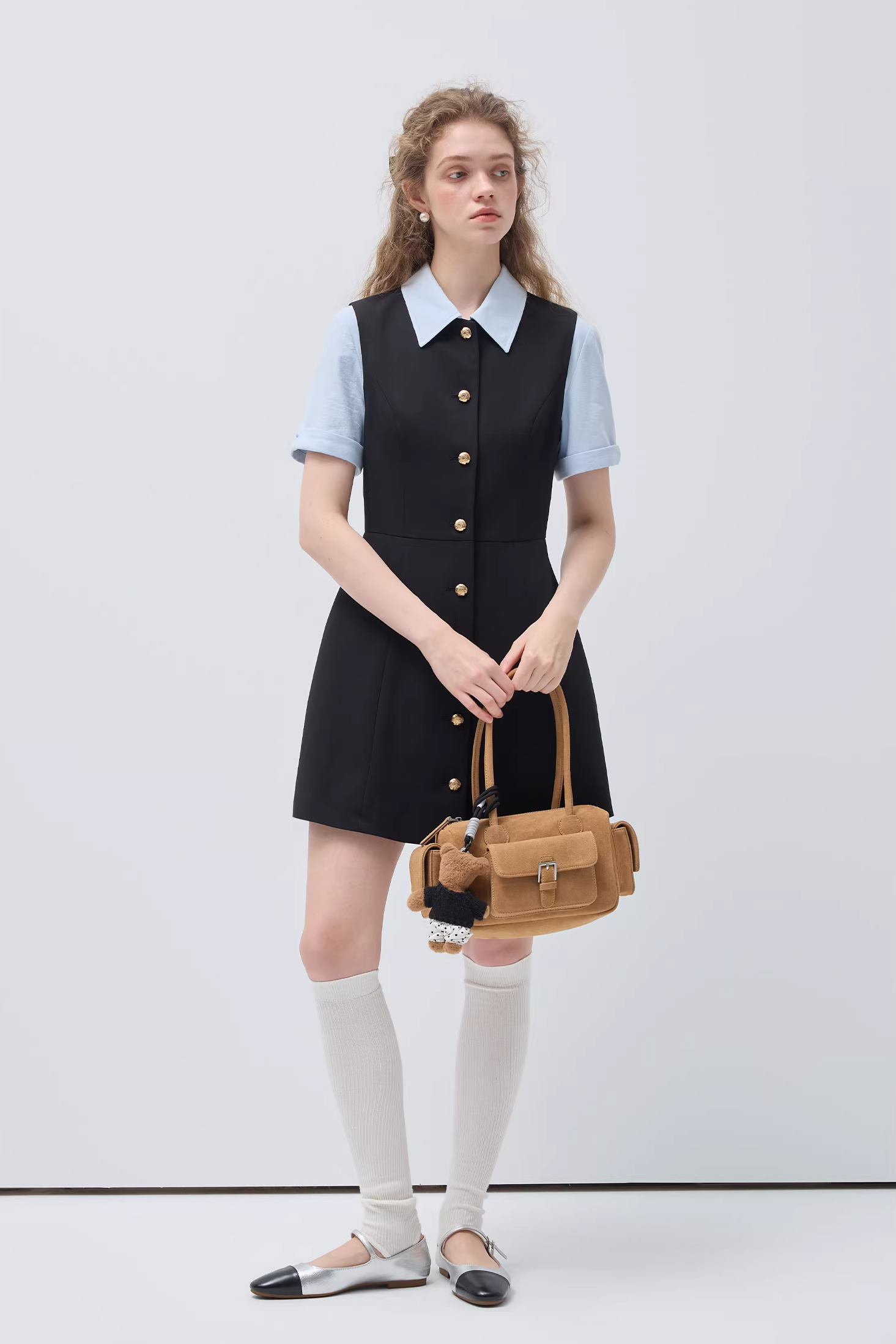 プレッピーフェイクレイヤードドレスC3511