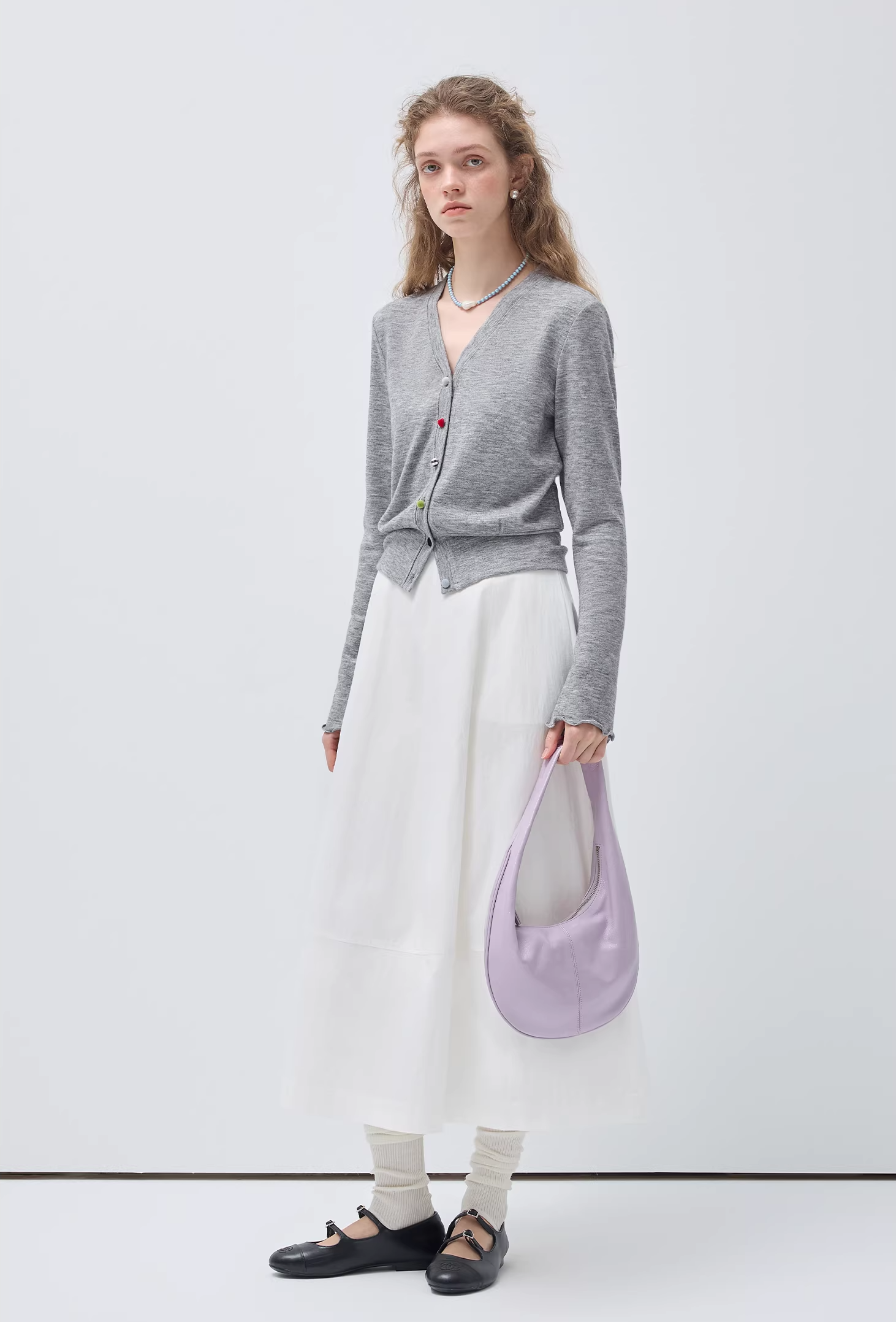 ワイドヘムプレーンスカートC3512