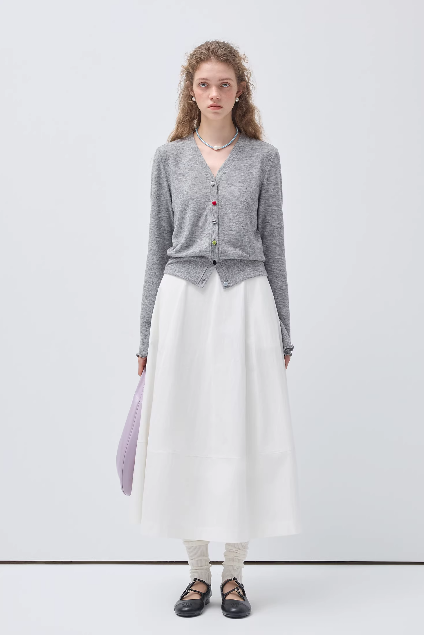 ワイドヘムプレーンスカートC3512