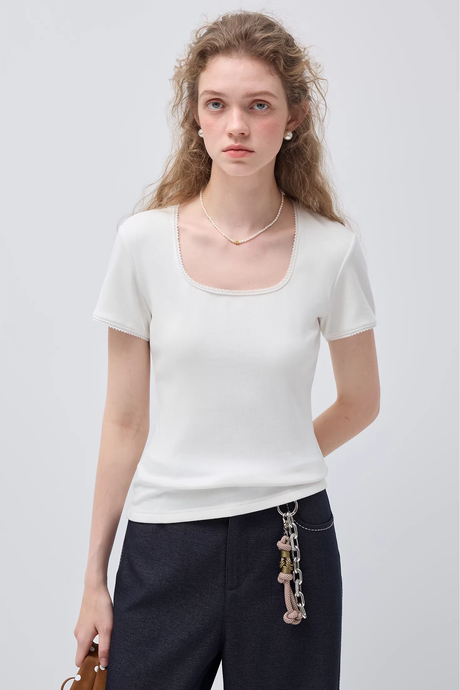 ウェーブエッジニットTシャツC3522