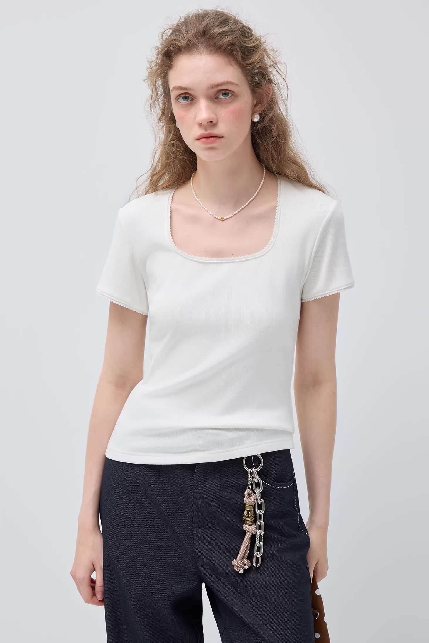 ウェーブエッジニットTシャツC3522