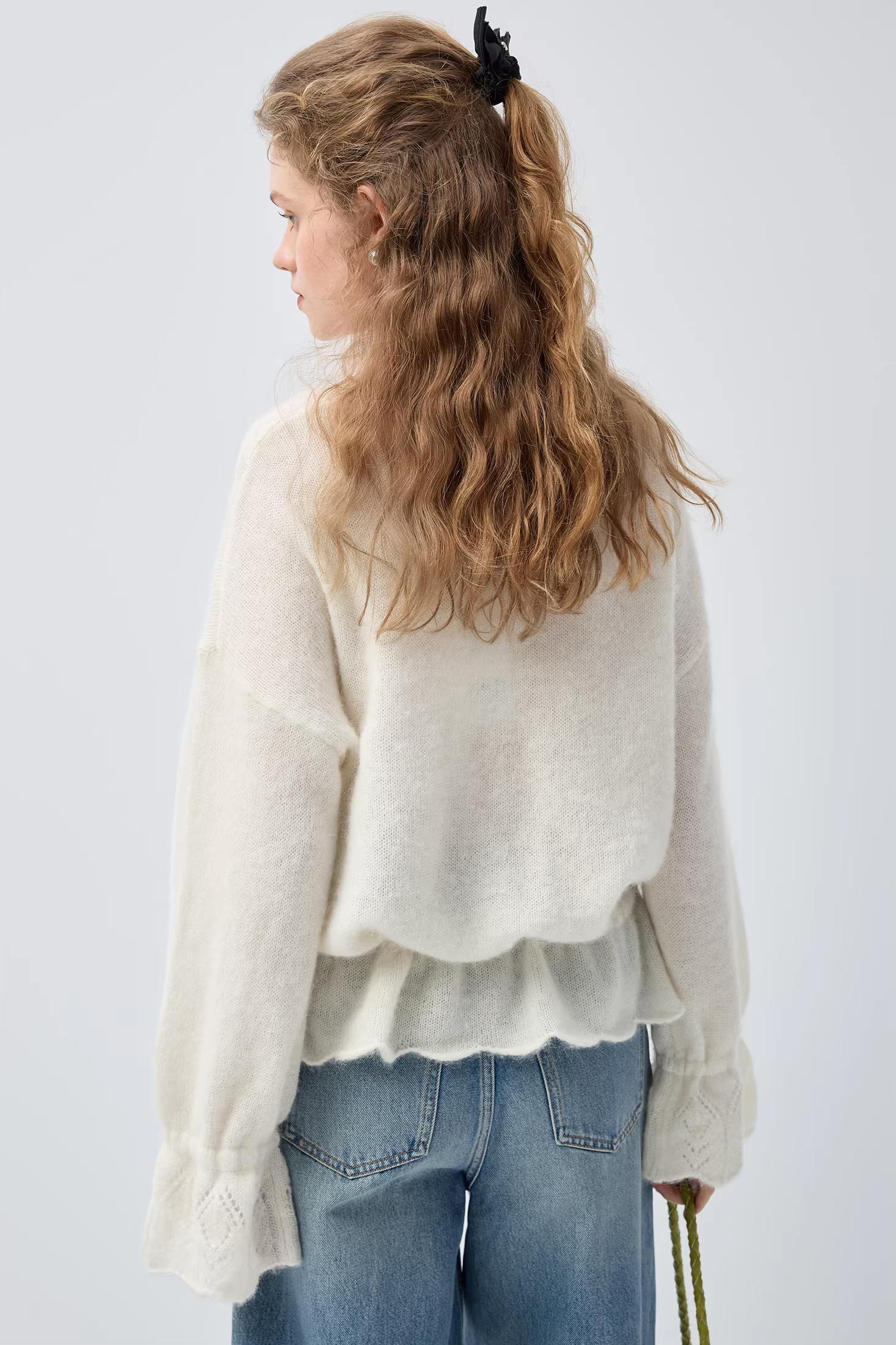 ドローストリングVネックカーディガンC3527