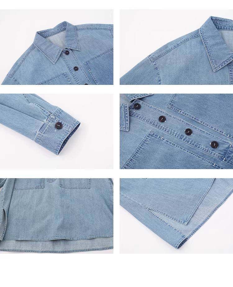 リヨセルウォッシュデニムシャツ×スカートC3530