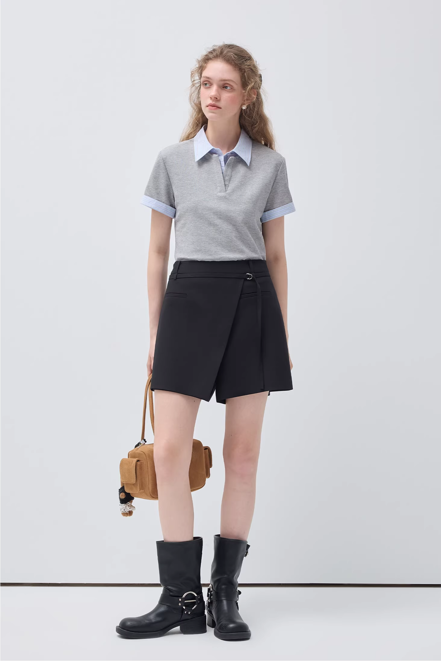 デコンストラクトアシメキュロットショーツC3531